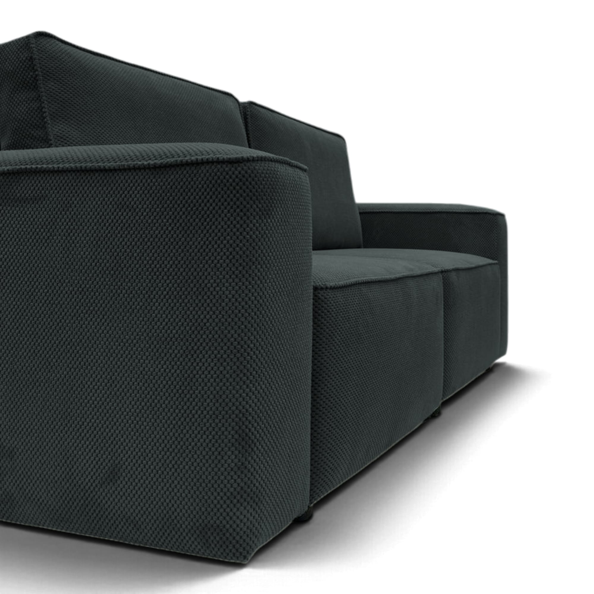 Neo Lux modular sofa bed with bedding storage, dark gray — photo 7