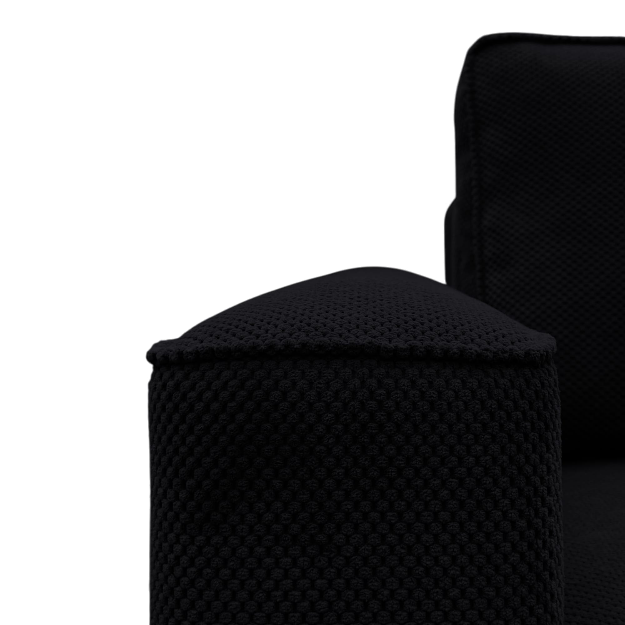 Neo Lux modular sofa bed with bedding storage, black — photo 8