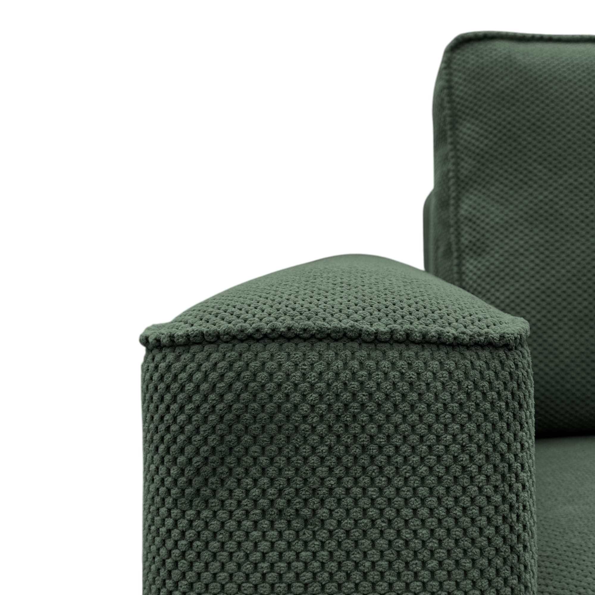 Neo Lux modular sofa bed with bedding storage, gray-green — photo 8