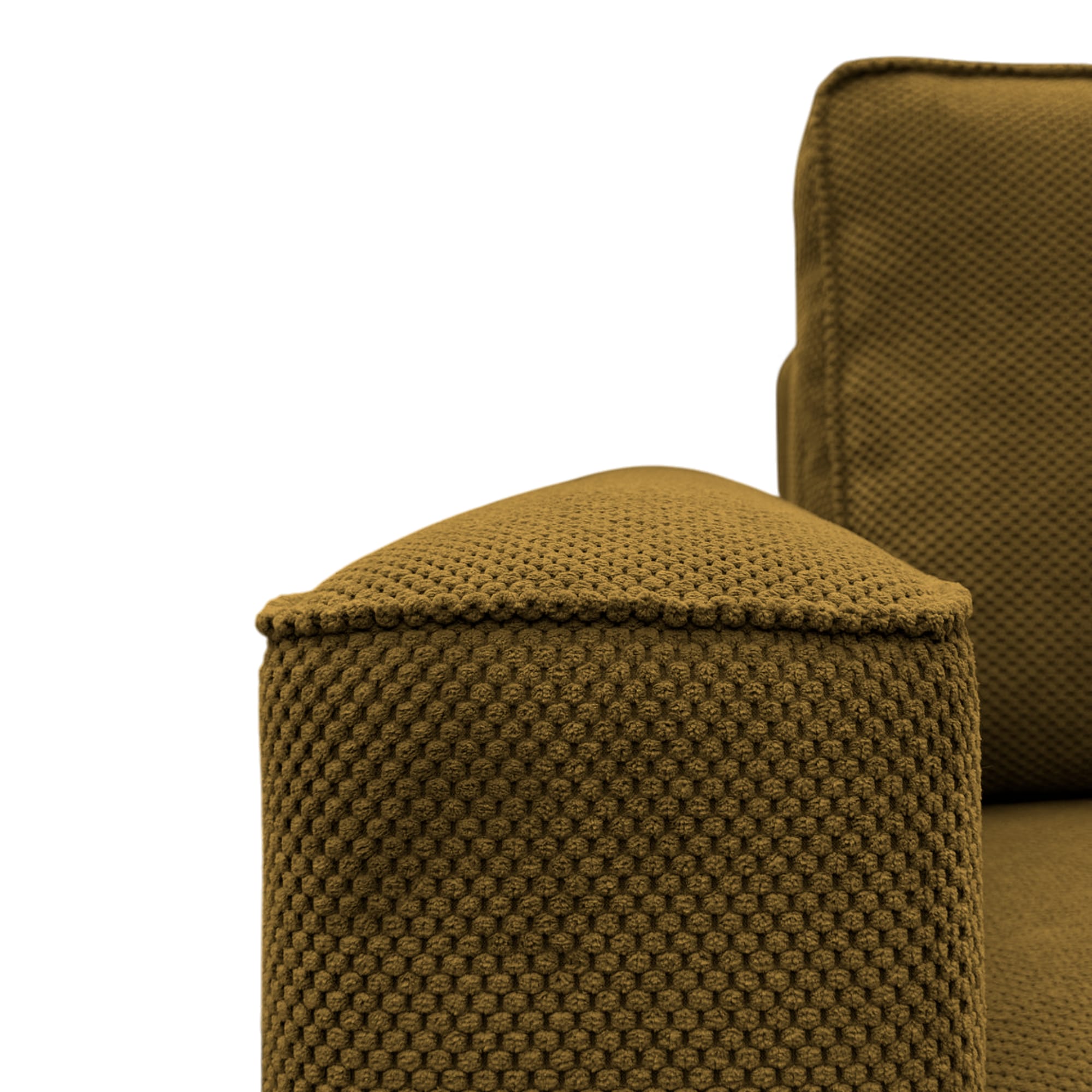 Neo Lux modular sofa bed with bedding storage, mustard — photo 8