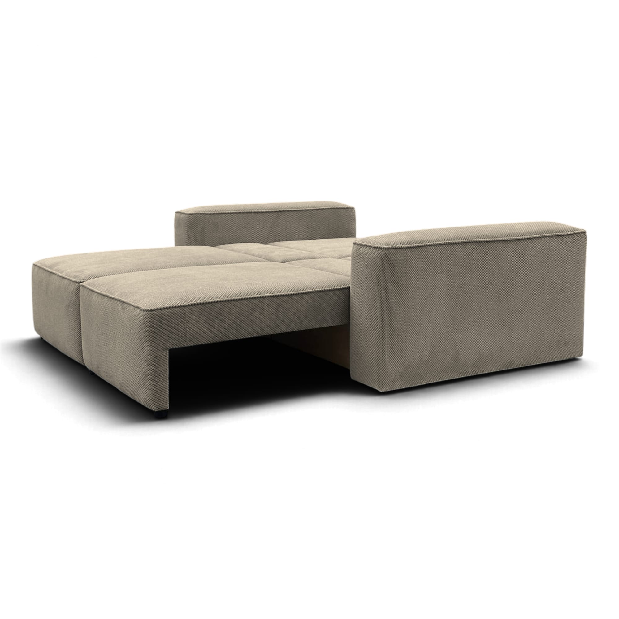 Neo Lux modular sofa bed with bedding storage, beige — photo 9