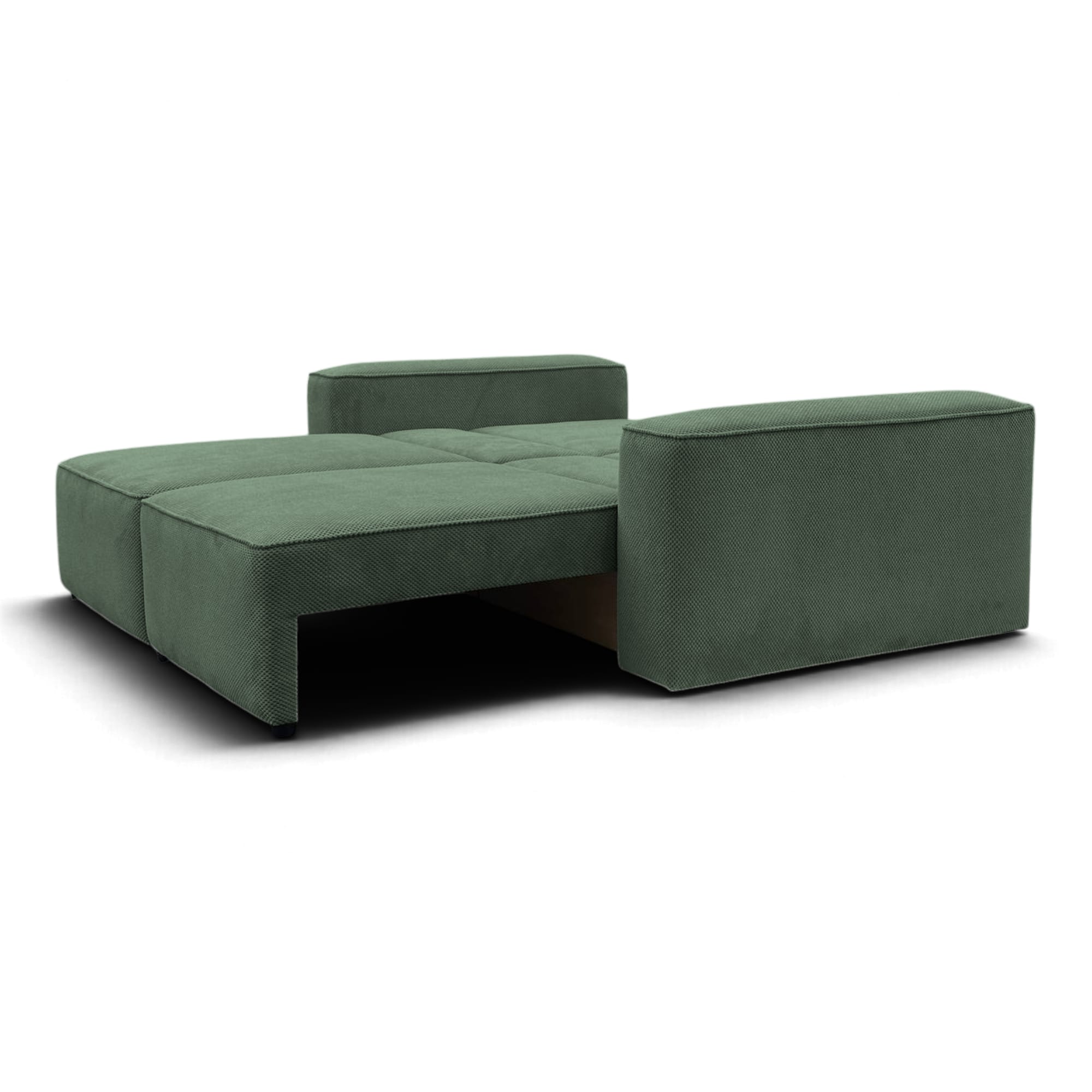 Neo Lux modular sofa bed with bedding storage, gray-green — photo 9