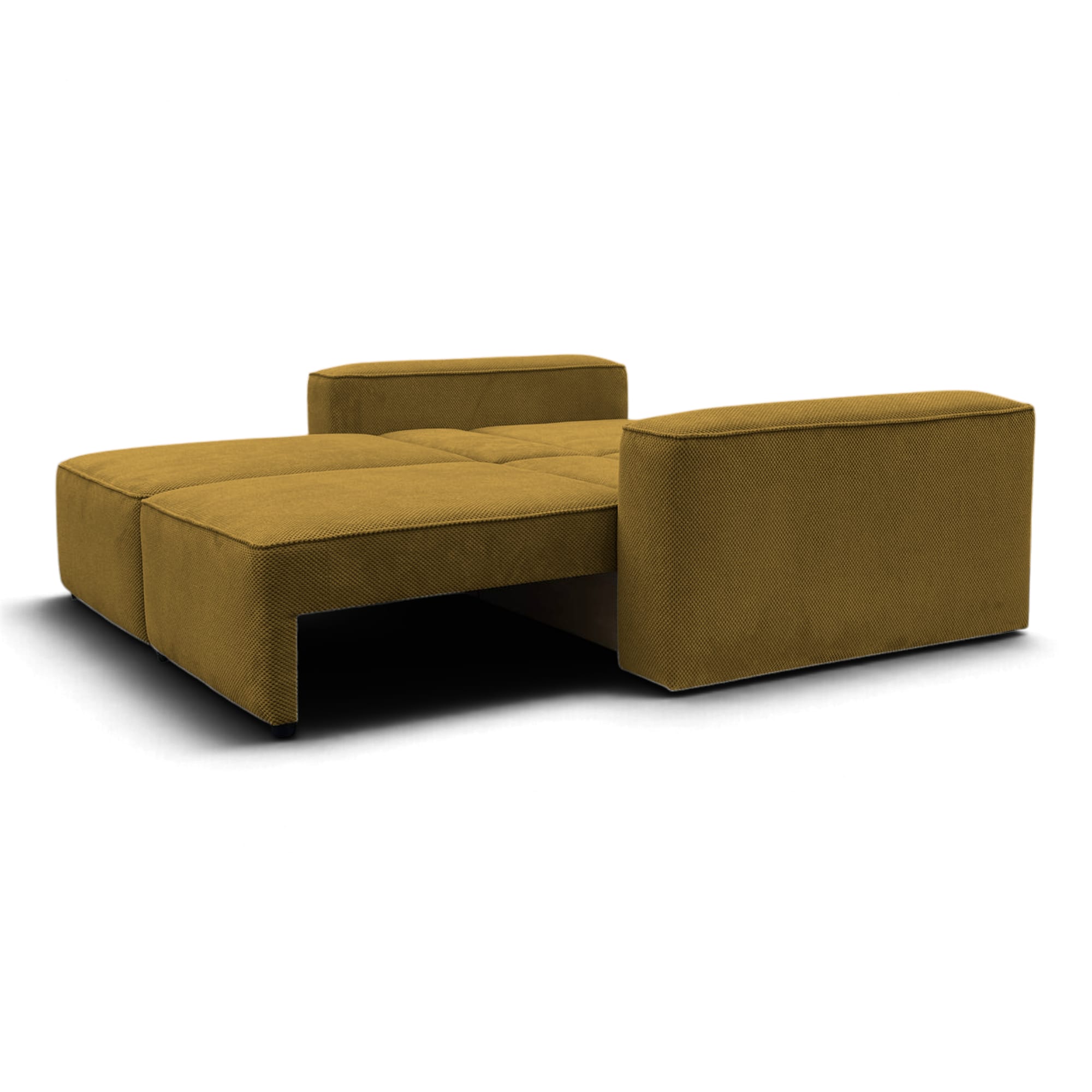 Neo Lux modular sofa bed with bedding storage, mustard — photo 9