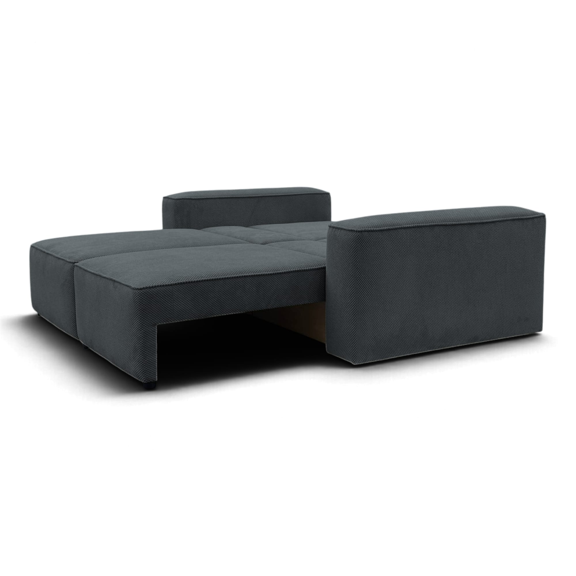 Neo Lux modular sofa bed with bedding storage, dark gray — photo 9