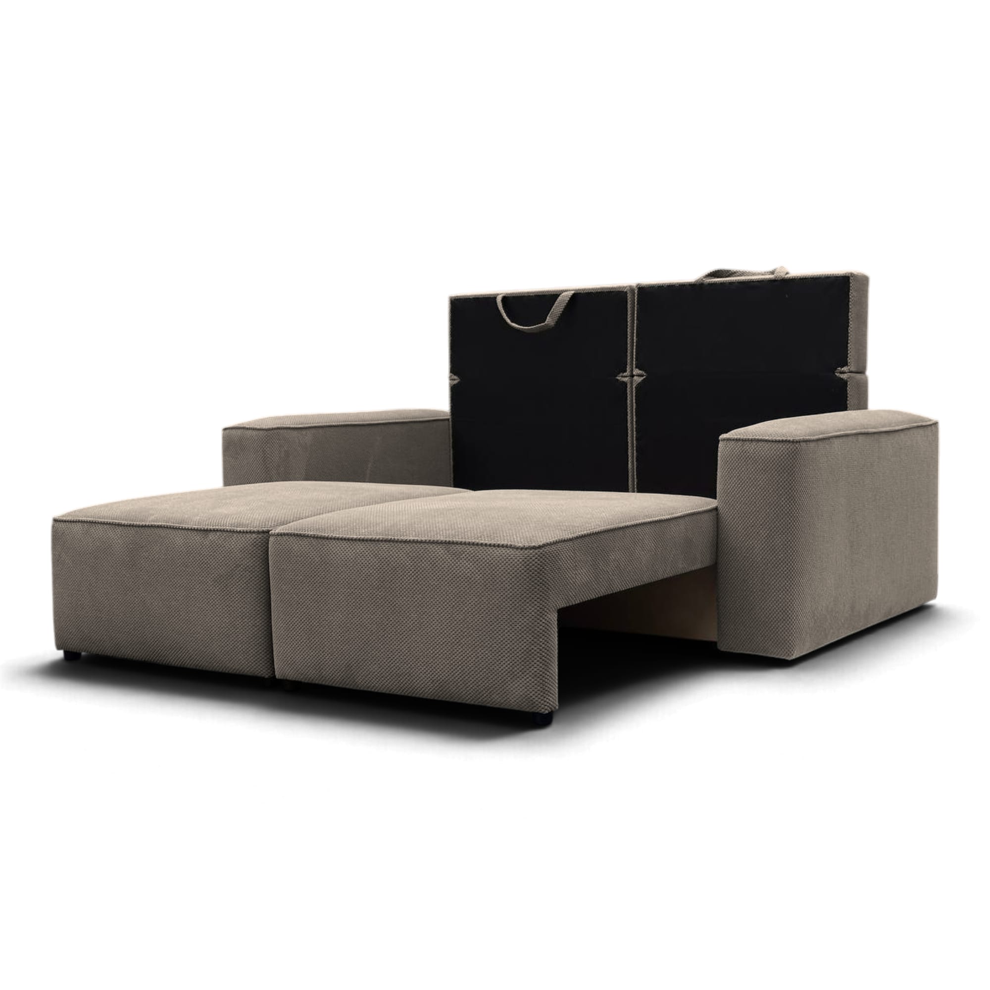 Neo Lux modular sofa bed with bedding storage, beige — photo 10