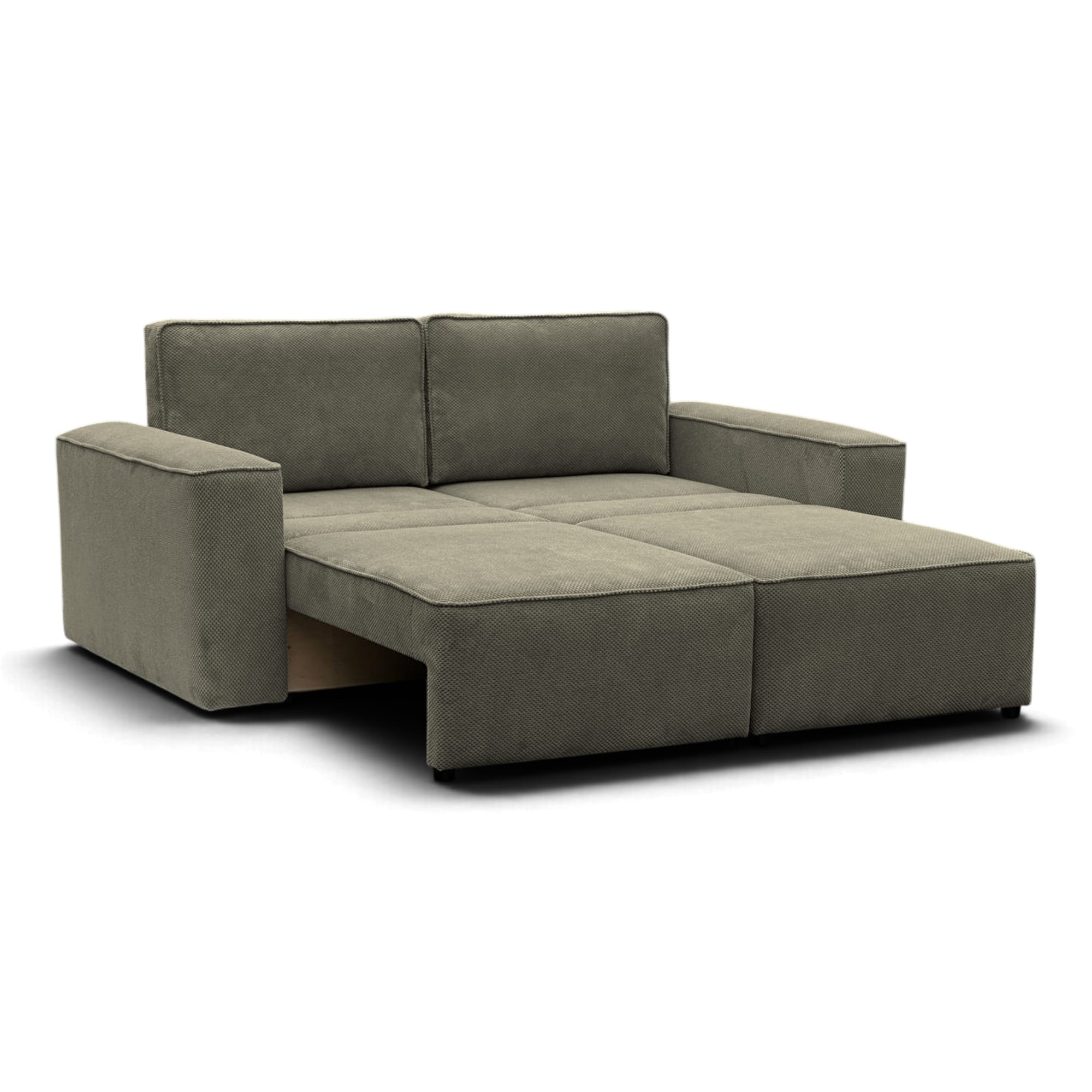 Neo Lux modular sofa bed with bedding storage, beige — photo 11