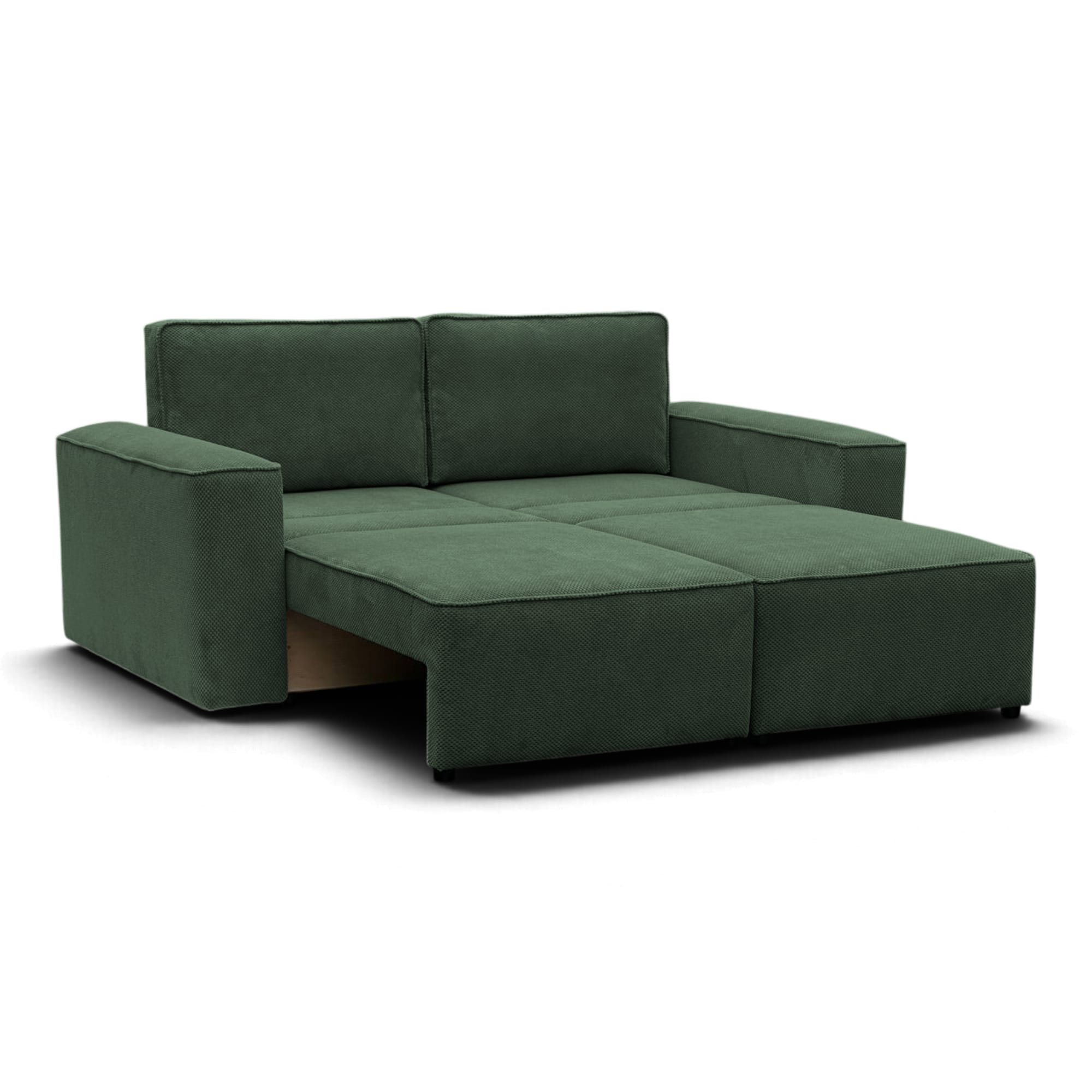 Neo Lux modular sofa bed with bedding storage, gray-green — photo 11