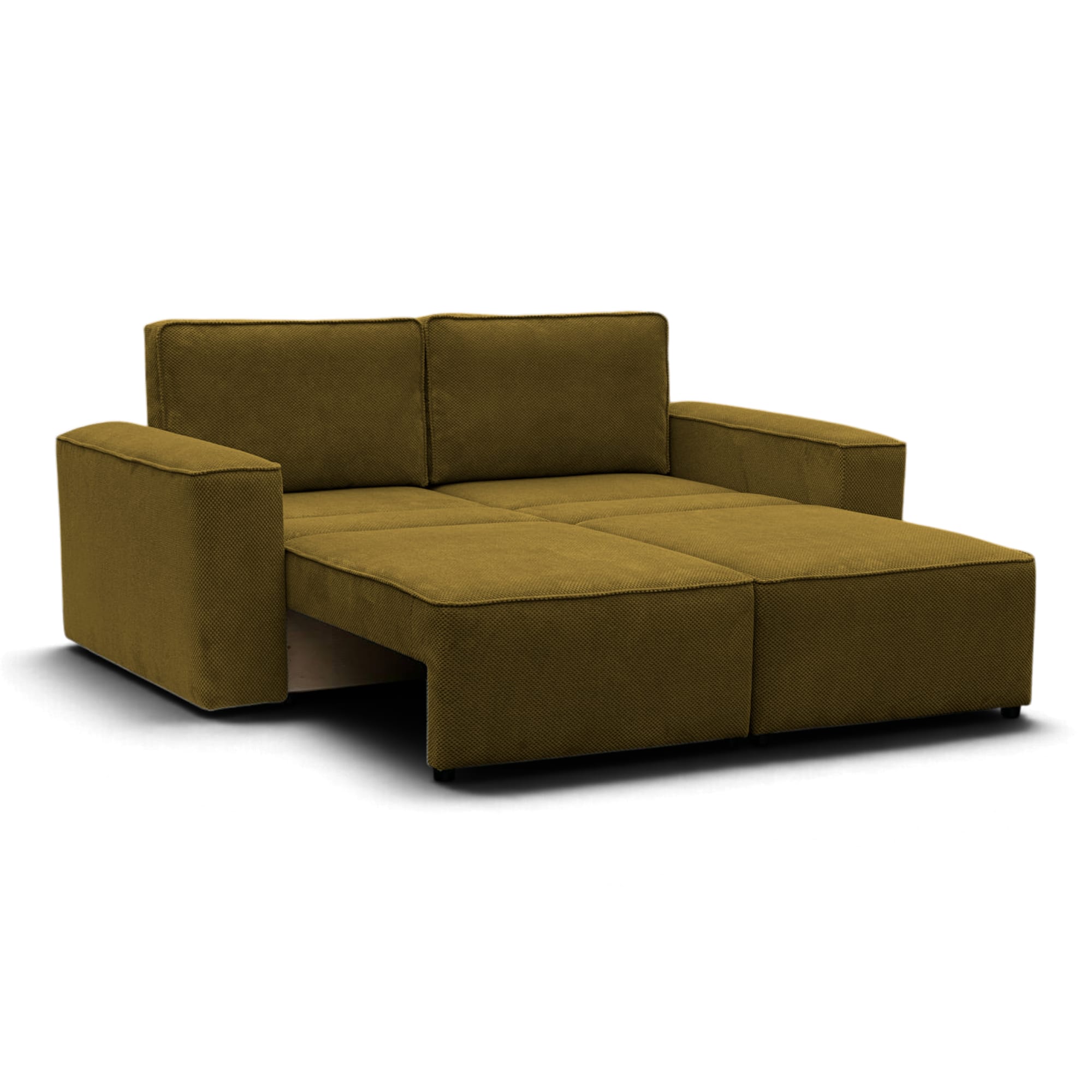 Neo Lux modular sofa bed with bedding storage, mustard — photo 11