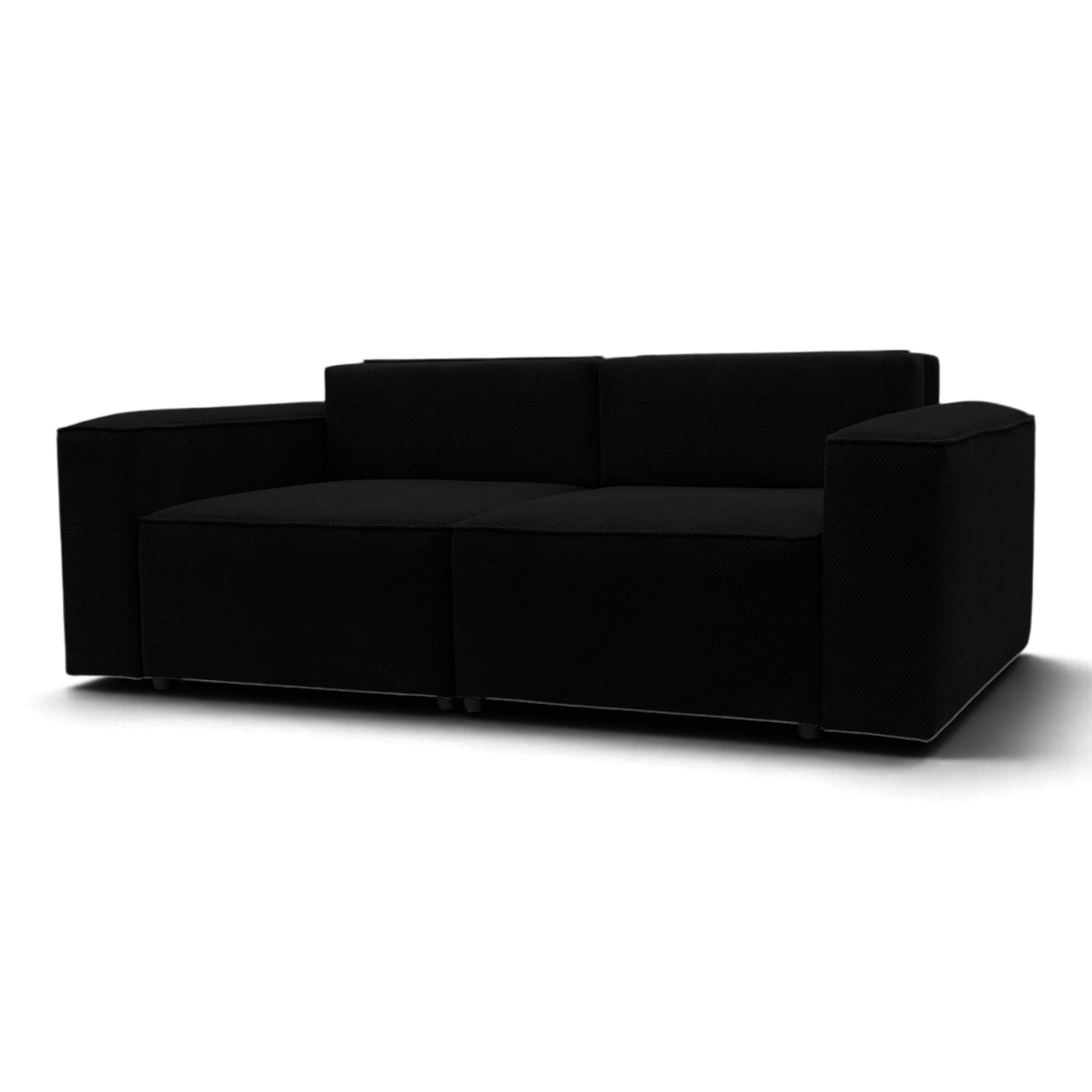 Neo Lux modular sofa bed with bedding storage, black — photo 13