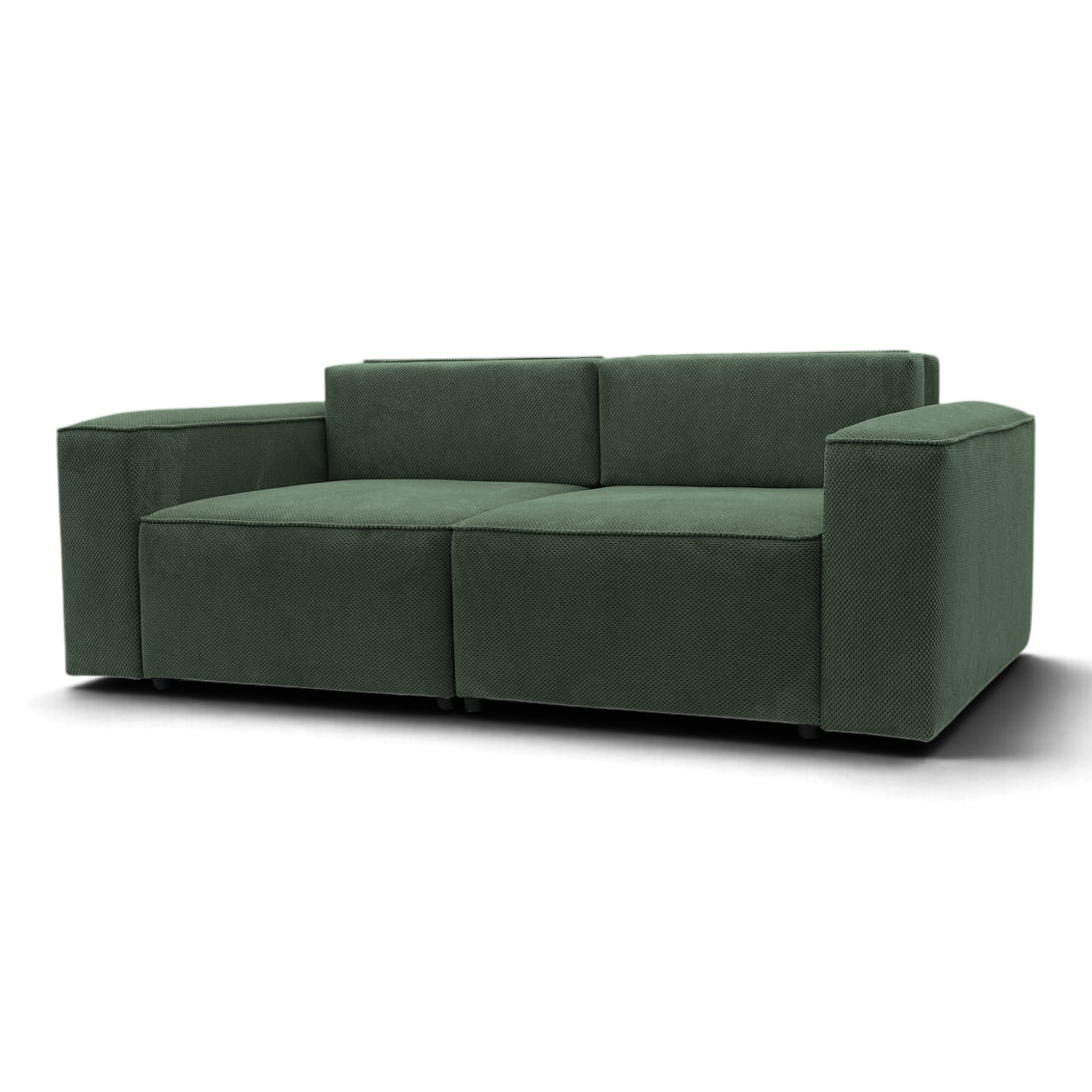 Neo Lux modular sofa bed with bedding storage, gray-green — photo 13
