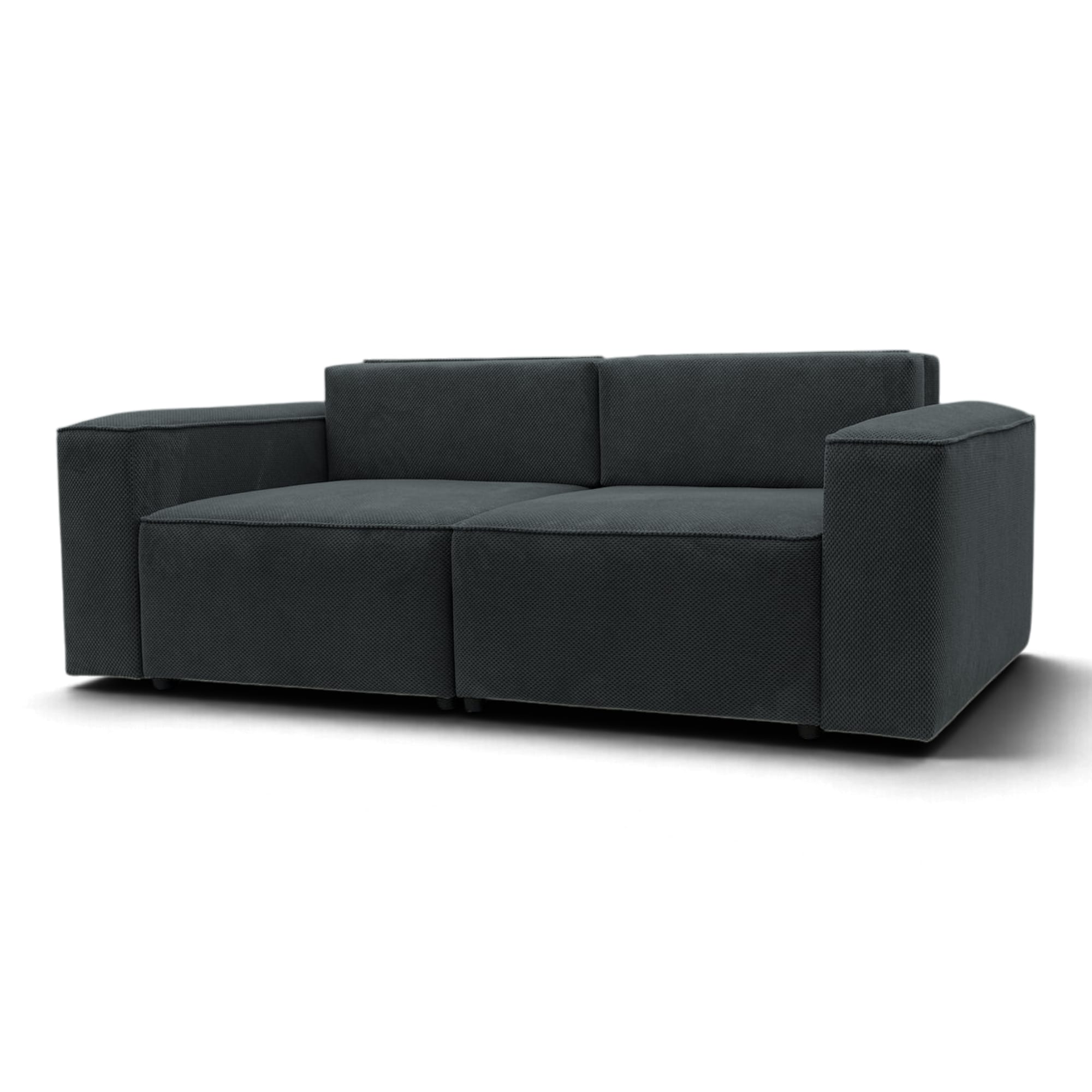 Neo Lux modular sofa bed with bedding storage, dark gray — photo 13