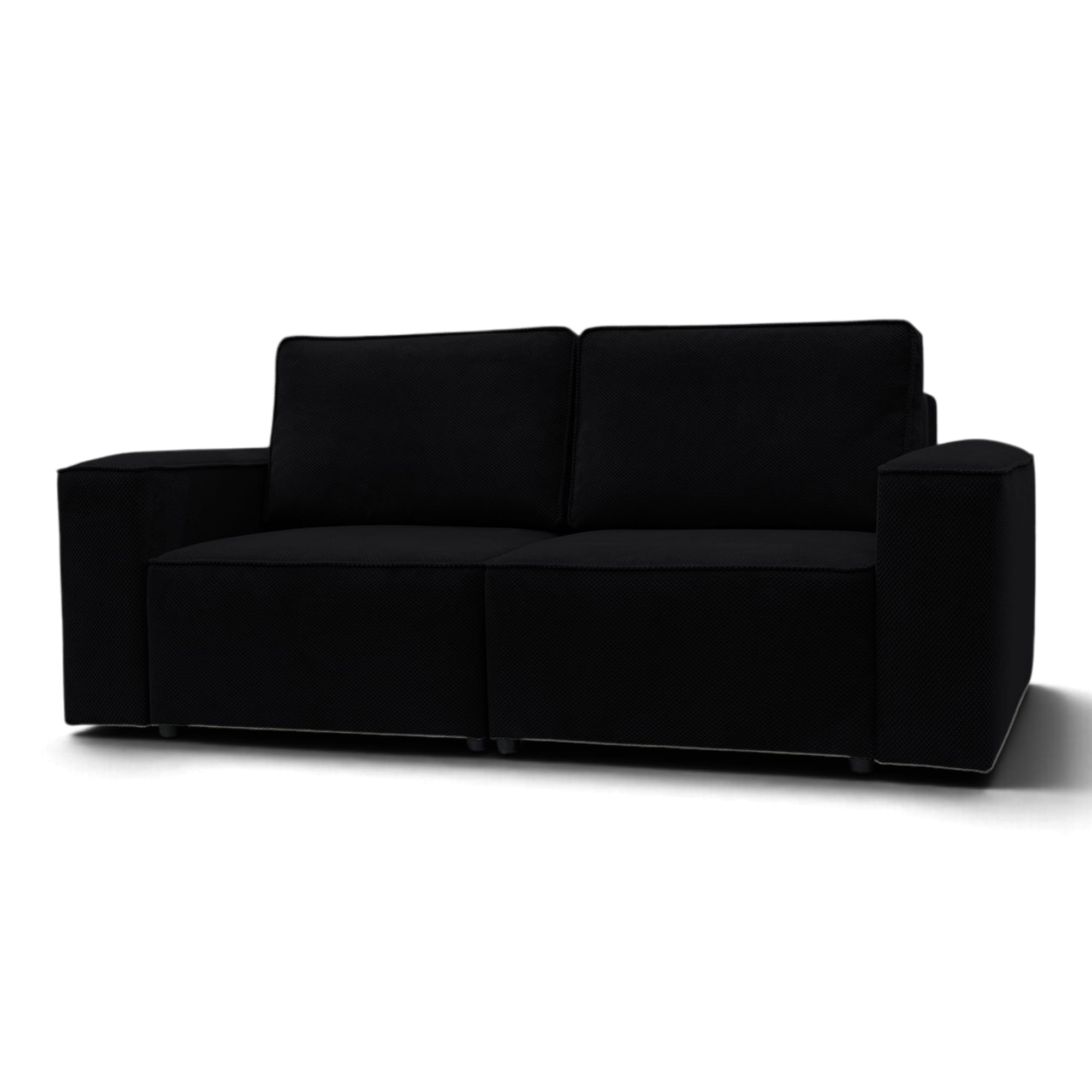 Neo Lux modular sofa bed with bedding storage, black — photo 14