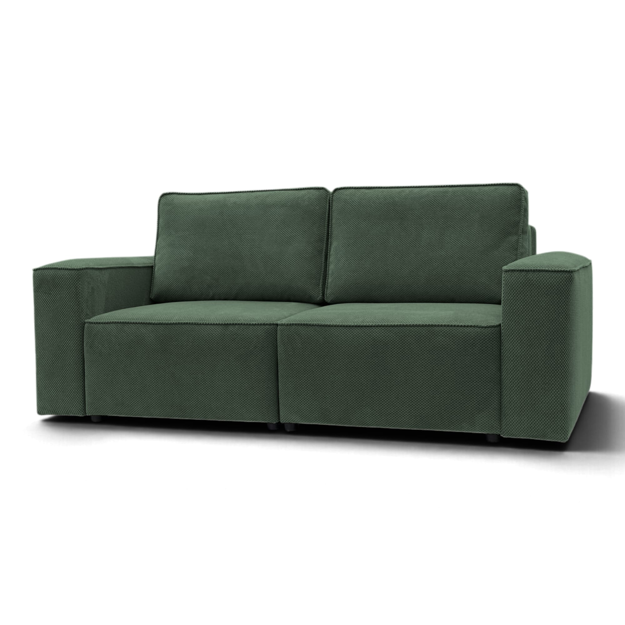 Neo Lux modular sofa bed with bedding storage, gray-green — photo 14