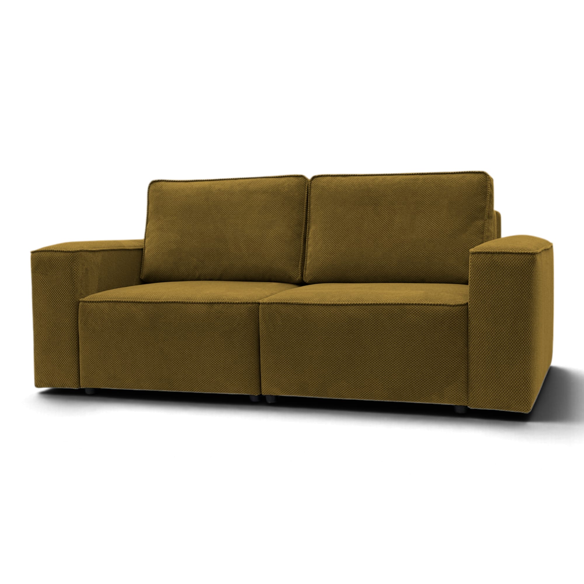 Neo Lux modular sofa bed with bedding storage, mustard — photo 14