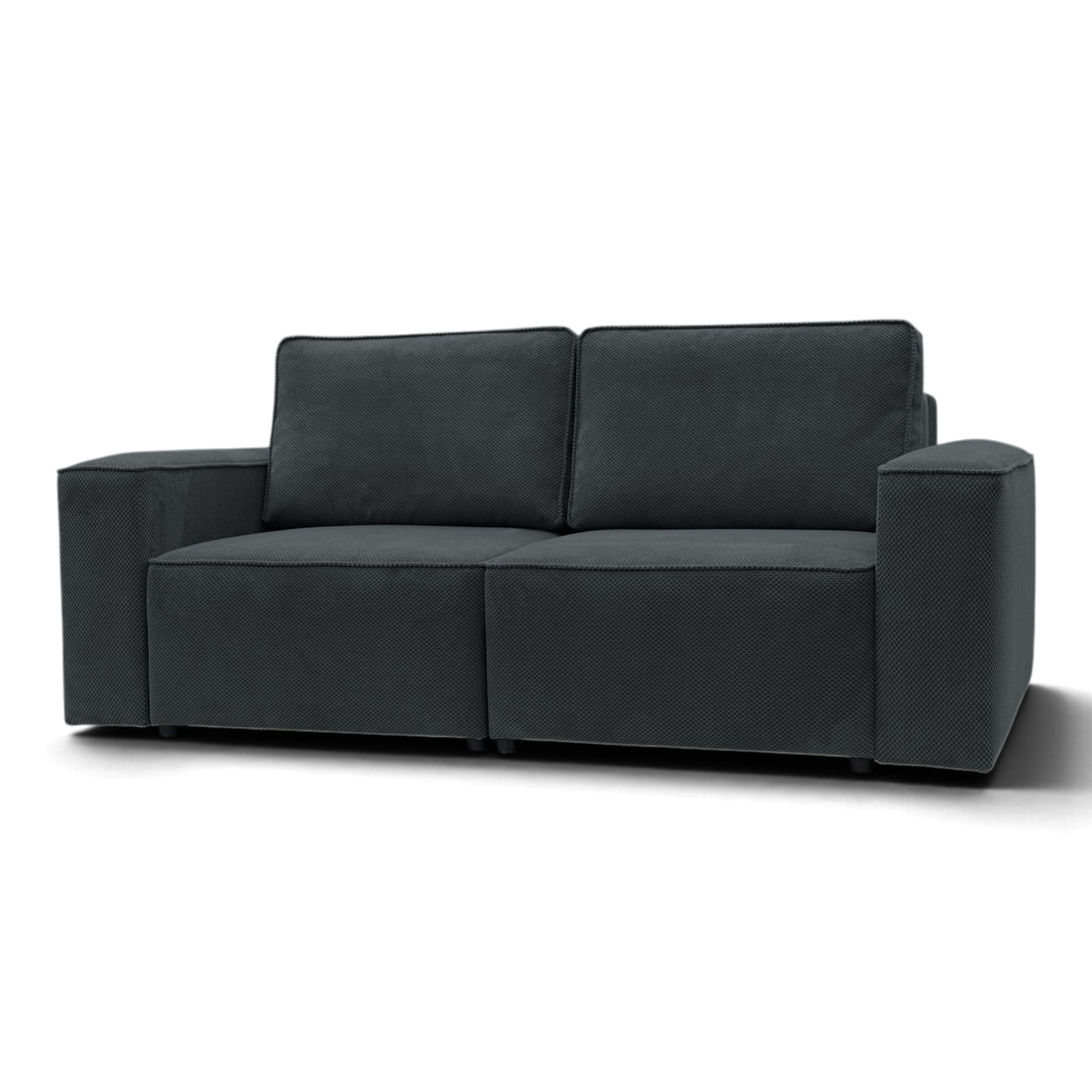 Neo Lux modular sofa bed with bedding storage, dark gray — photo 14