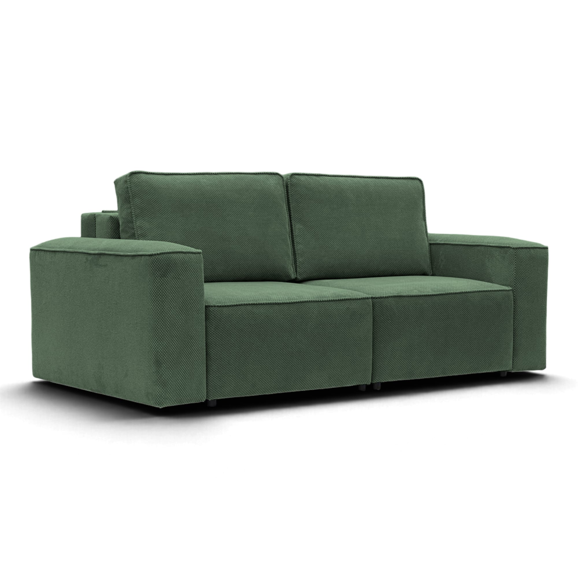 Neo Lux modular sofa bed with bedding storage, gray-green — photo 15