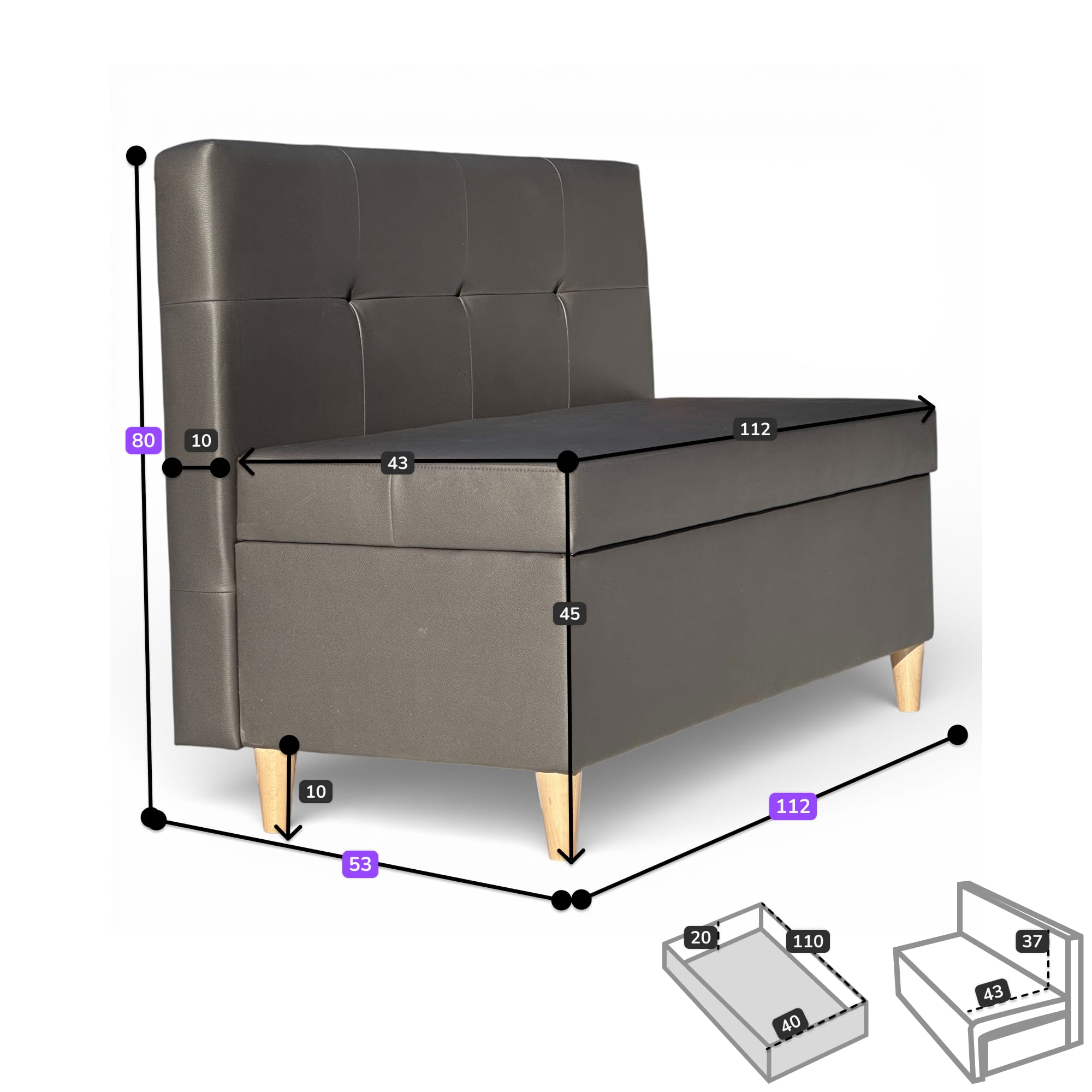 Kitchen corner sofa with drawers Nikoletti St — photo 8