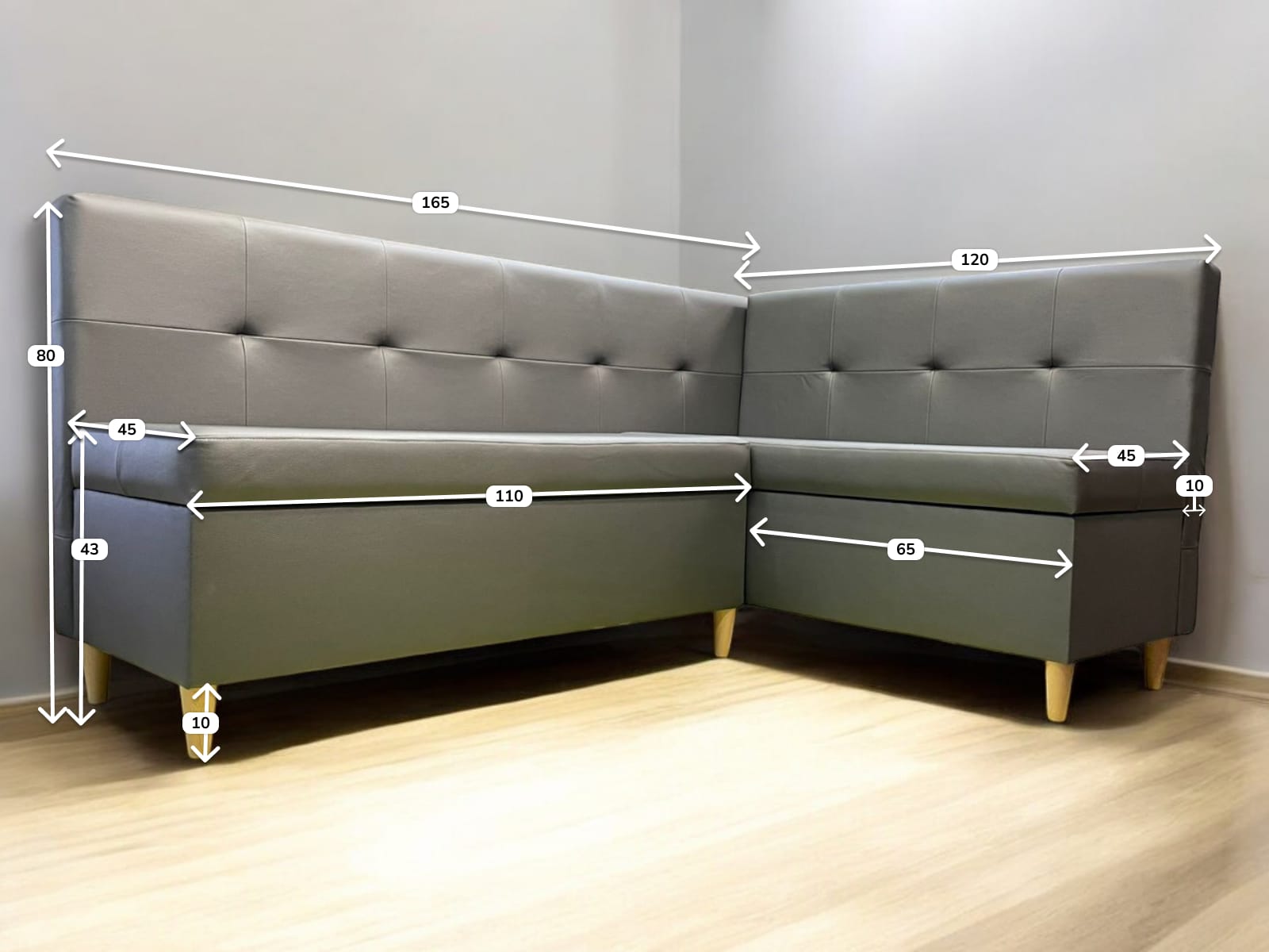 Kitchen corner sofa with drawers Nikoletti St - 4