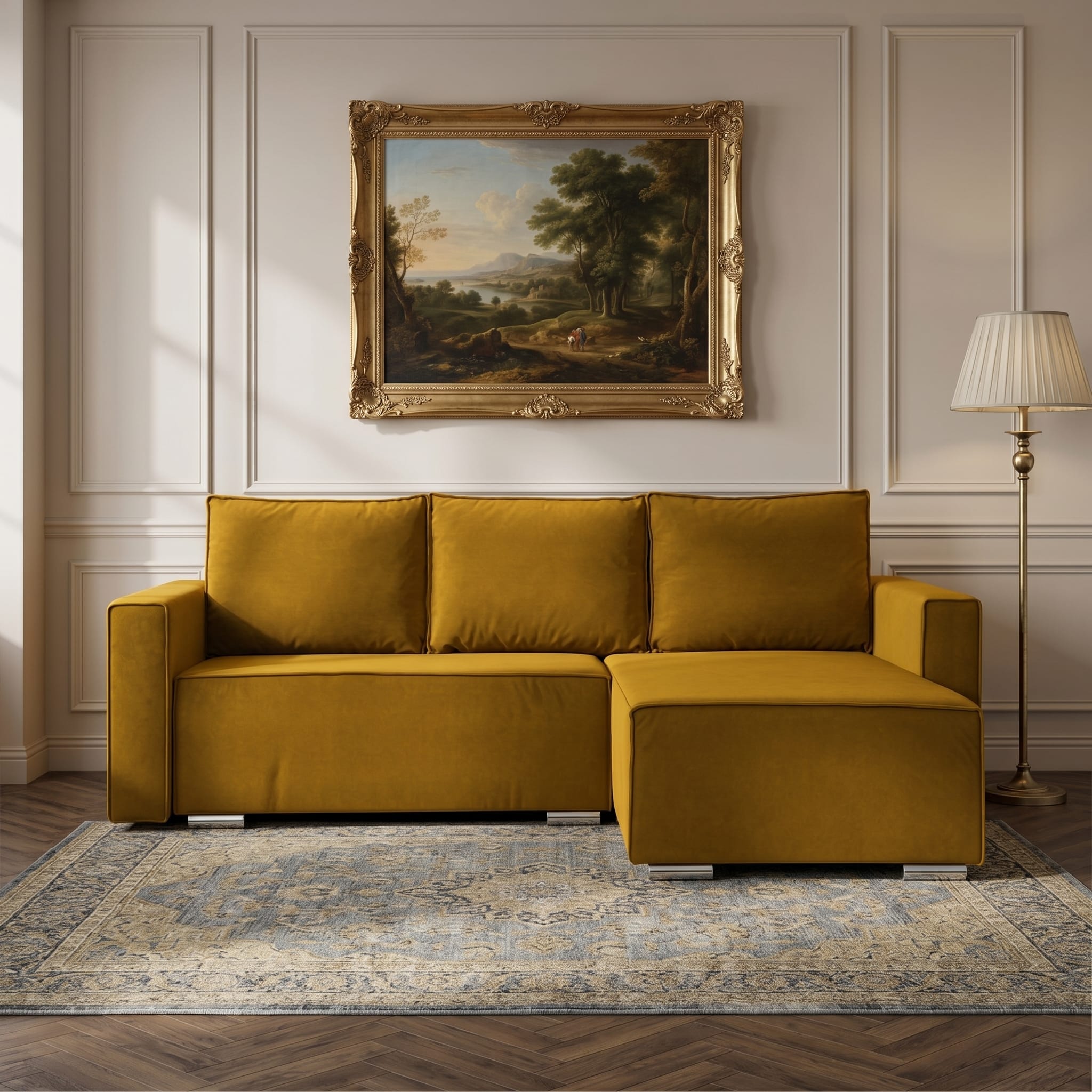Sofa bed Oreon Mustard — photo 1