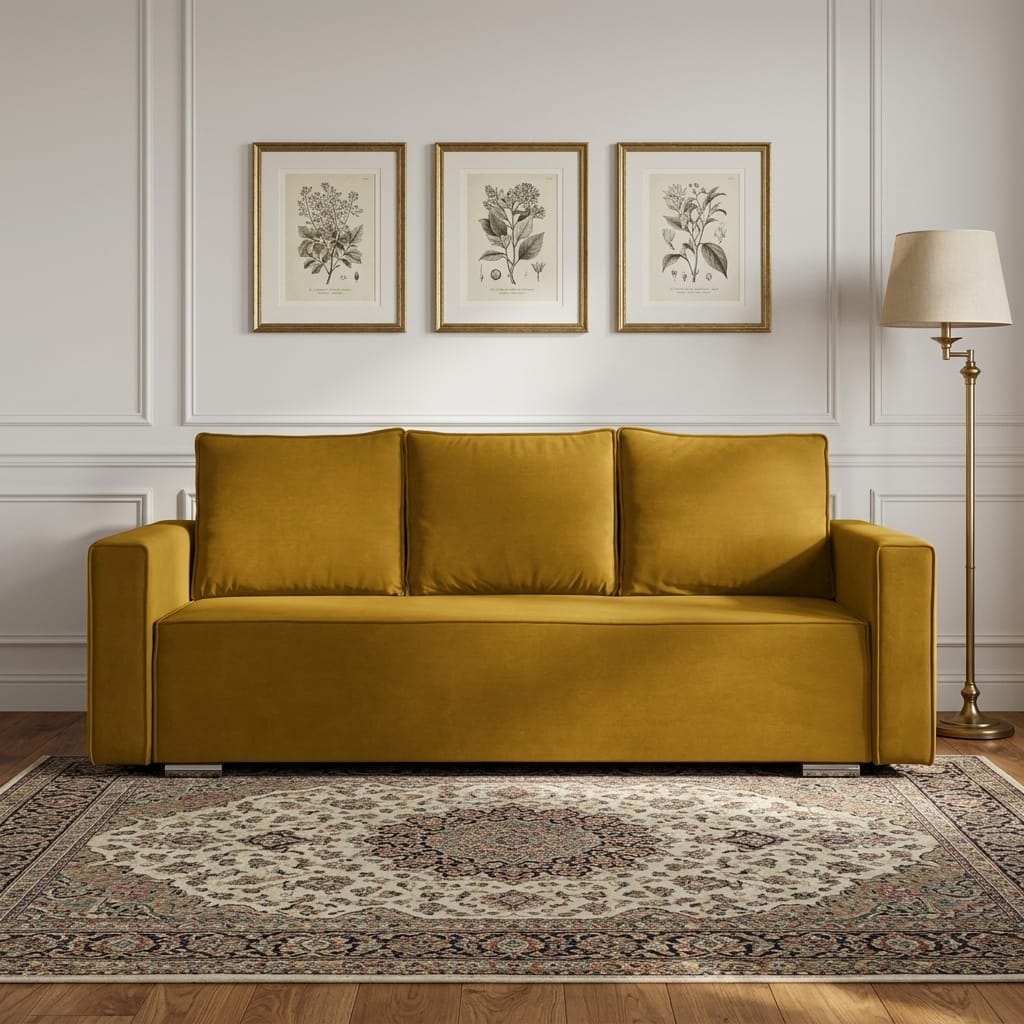 Sofa bed Riko Mustard — photo 1