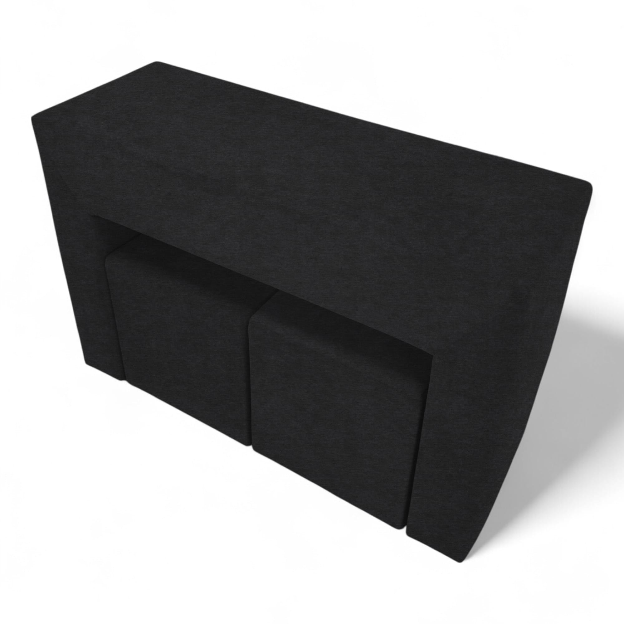 Table, armrest and two poufs Graphite - 2