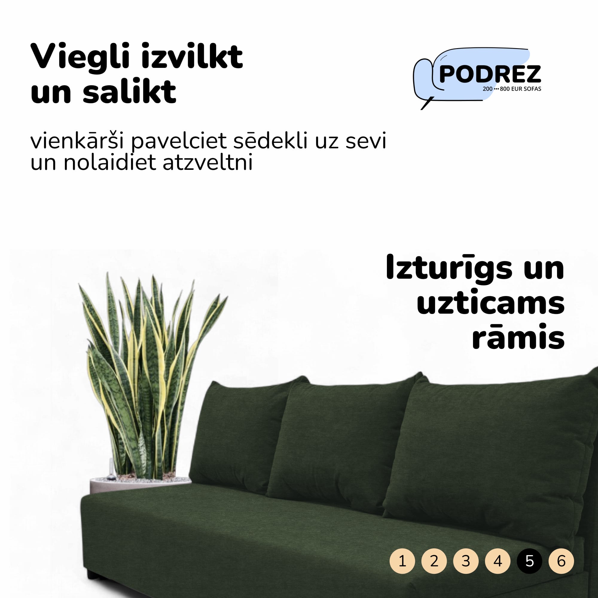 Double sofa bed bed without armrests Turquoise green — photo 5