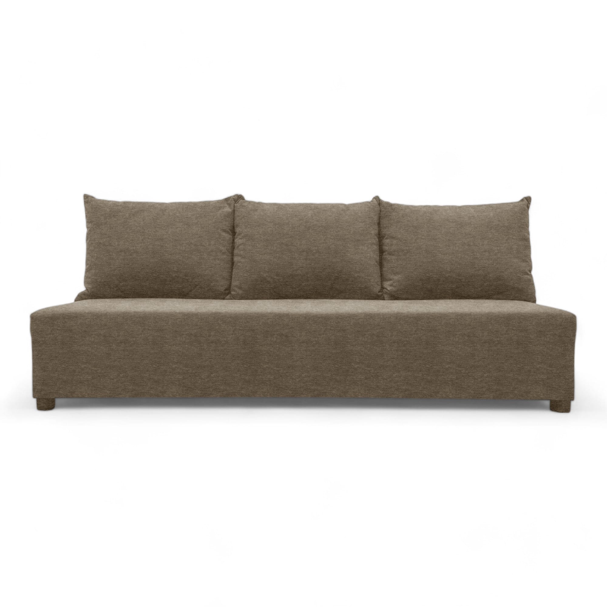 Double sofa bed bed without armrests Beige — photo 7