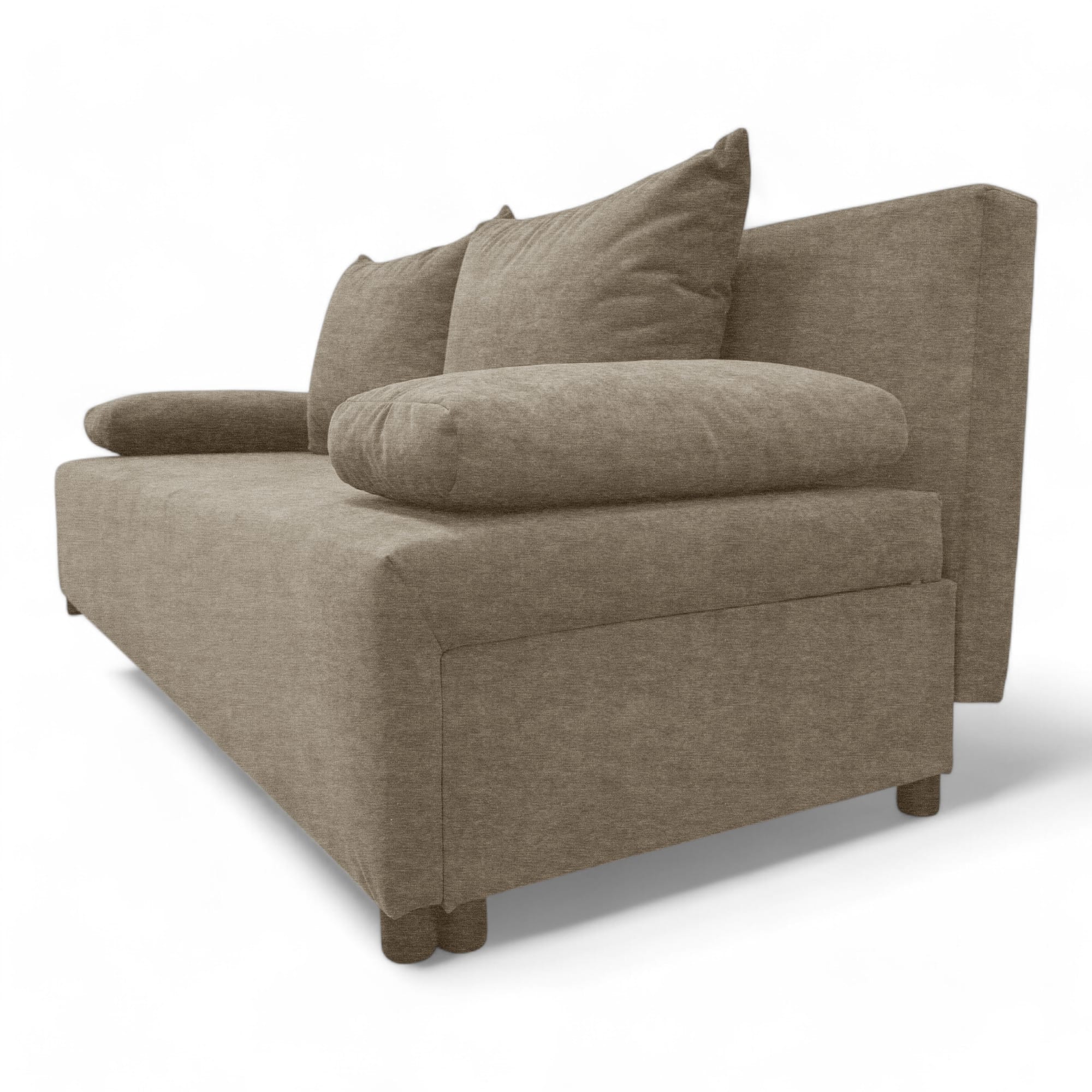 Double sofa bed bed without armrests Beige — photo 19