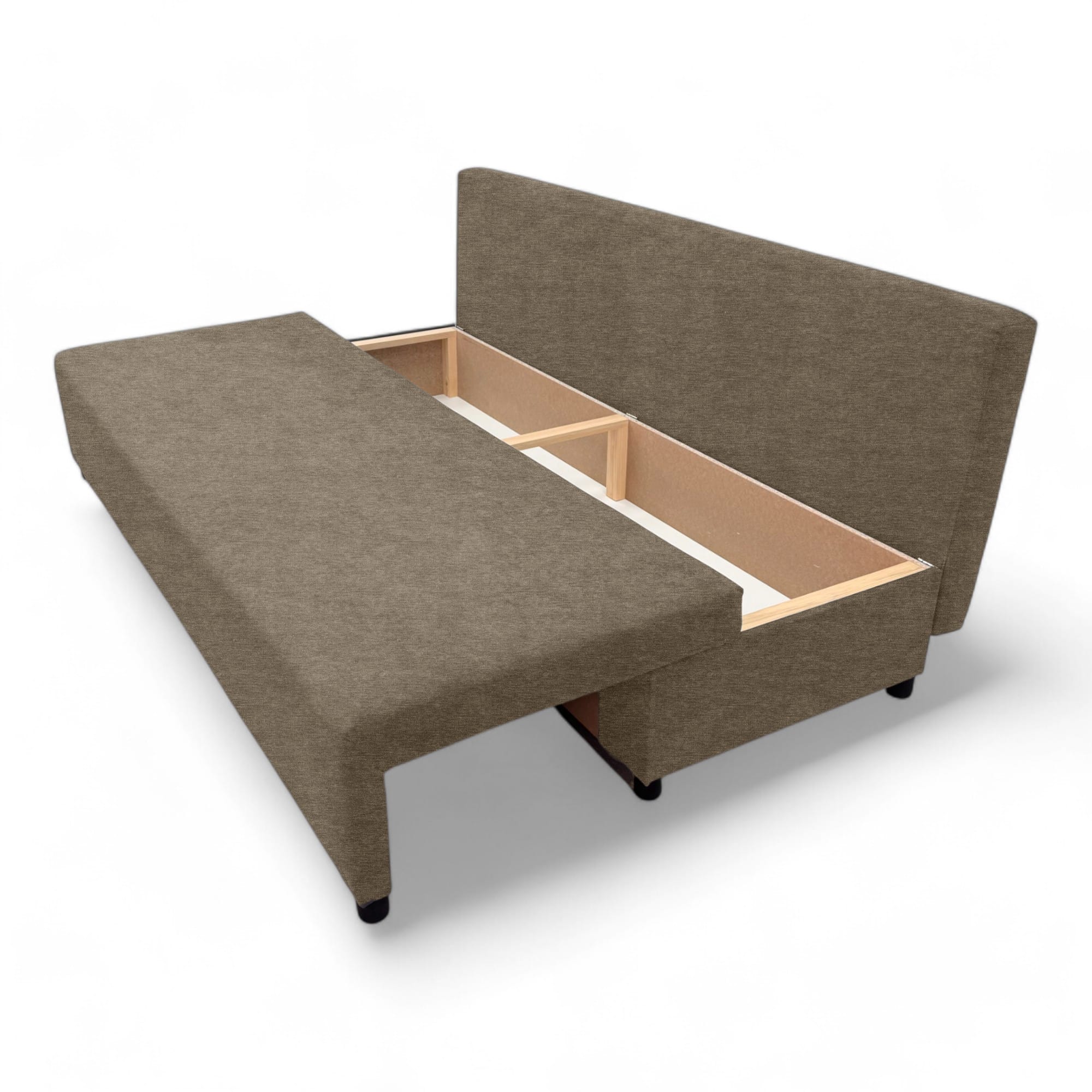 Double sofa bed bed without armrests Beige — photo 10