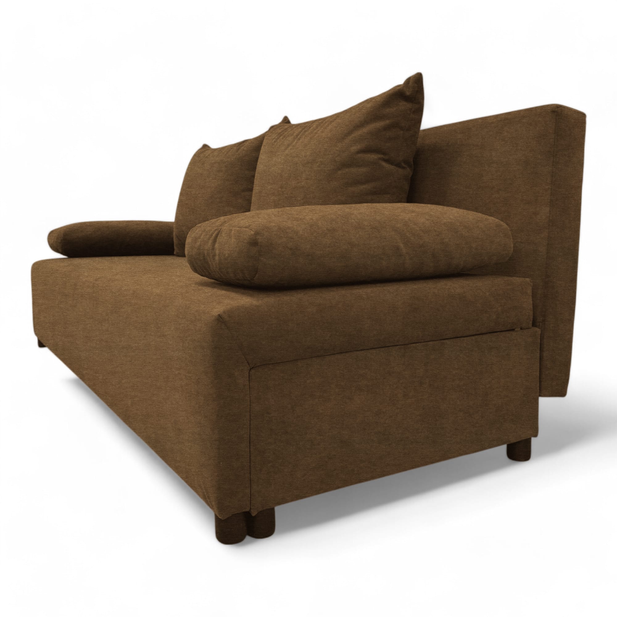 Double sofa bed bed without armrests Brown — photo 19