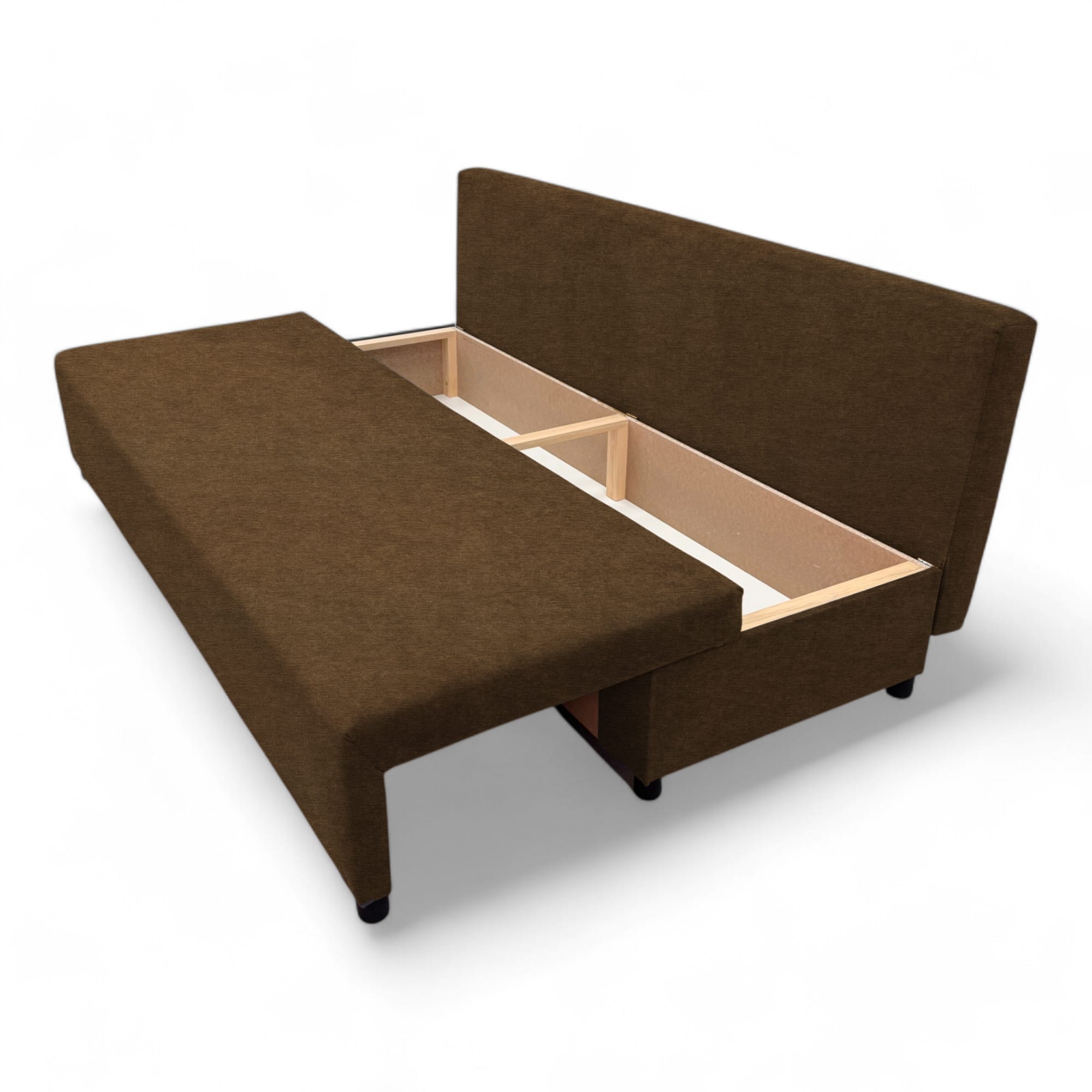 Double sofa bed bed without armrests Brown — photo 10