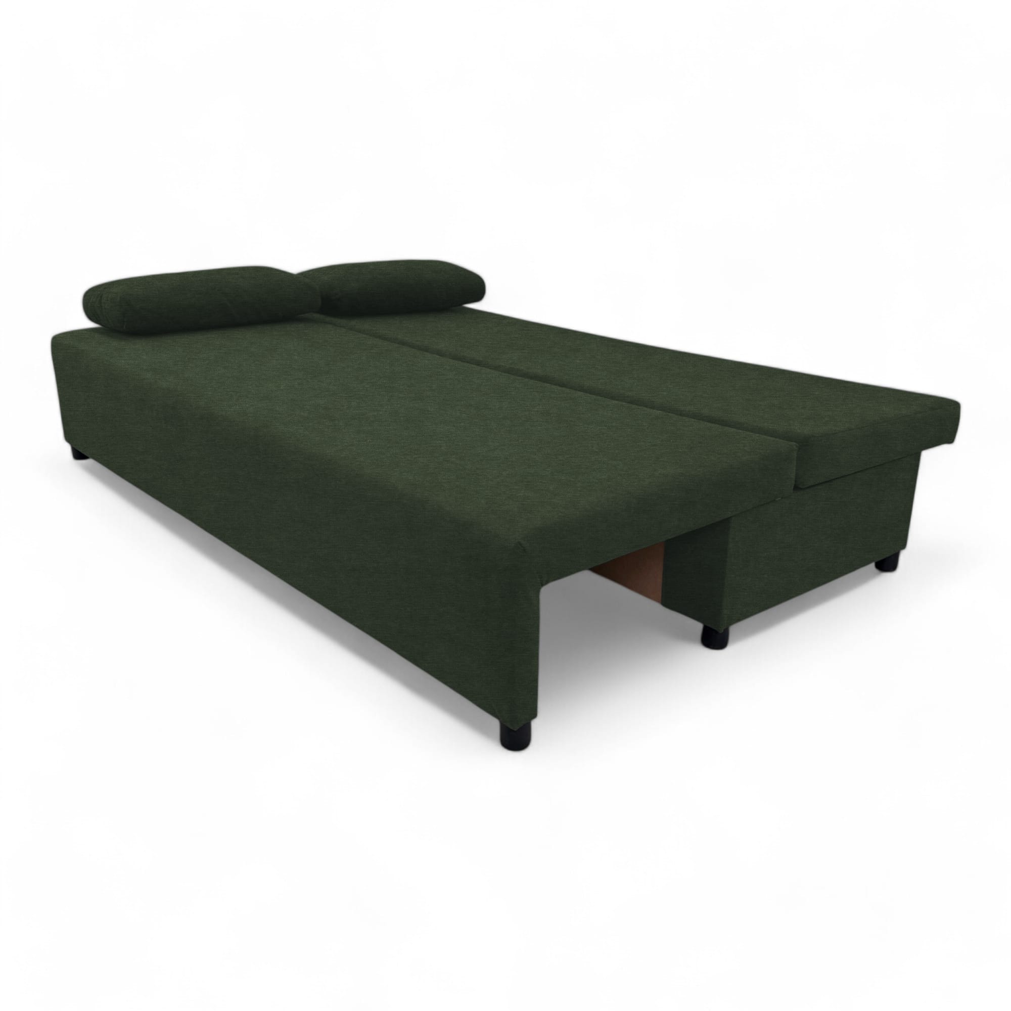 Double sofa bed bed without armrests Turquoise green — photo 12