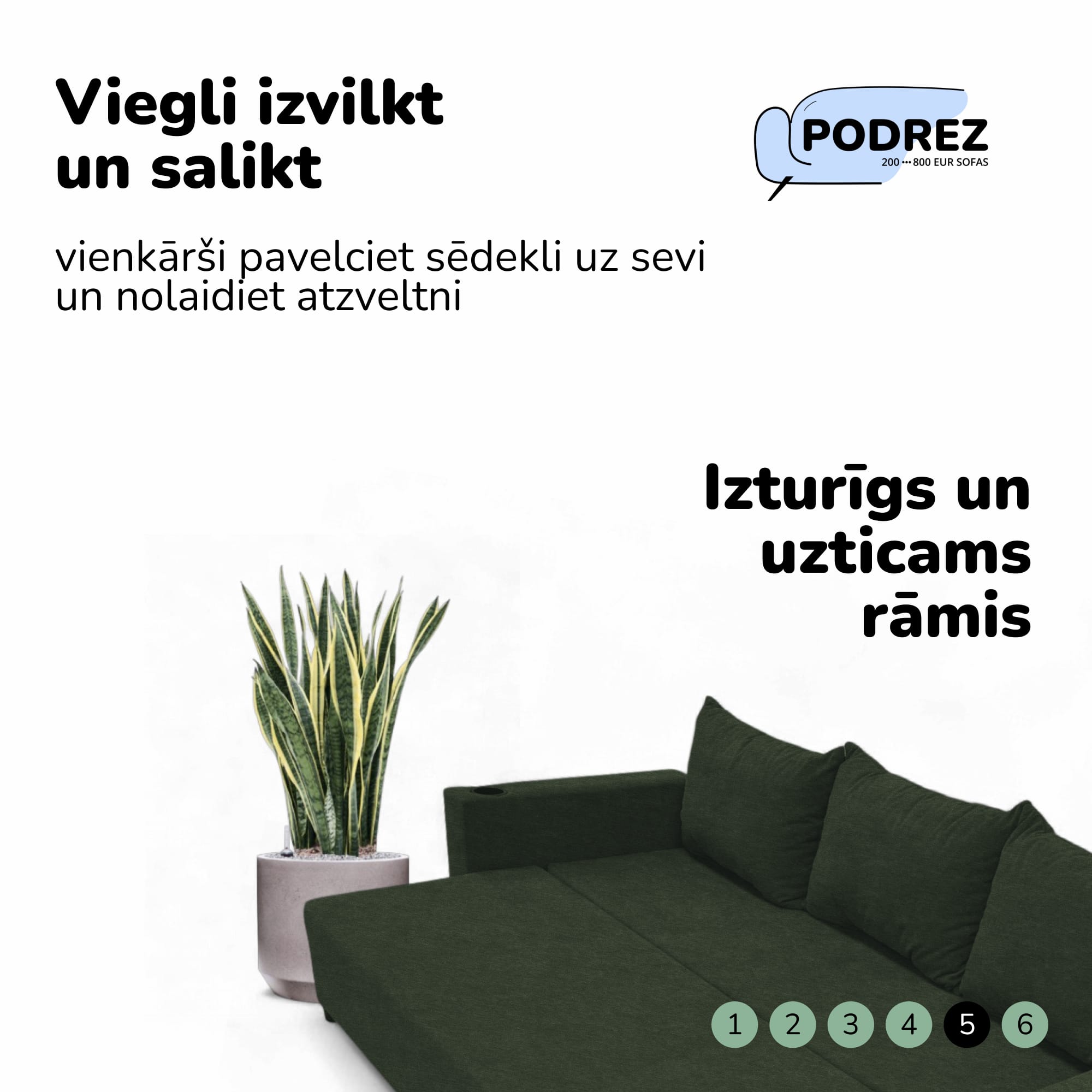 Classic sofa bed with linen box Turquoise green — photo 5