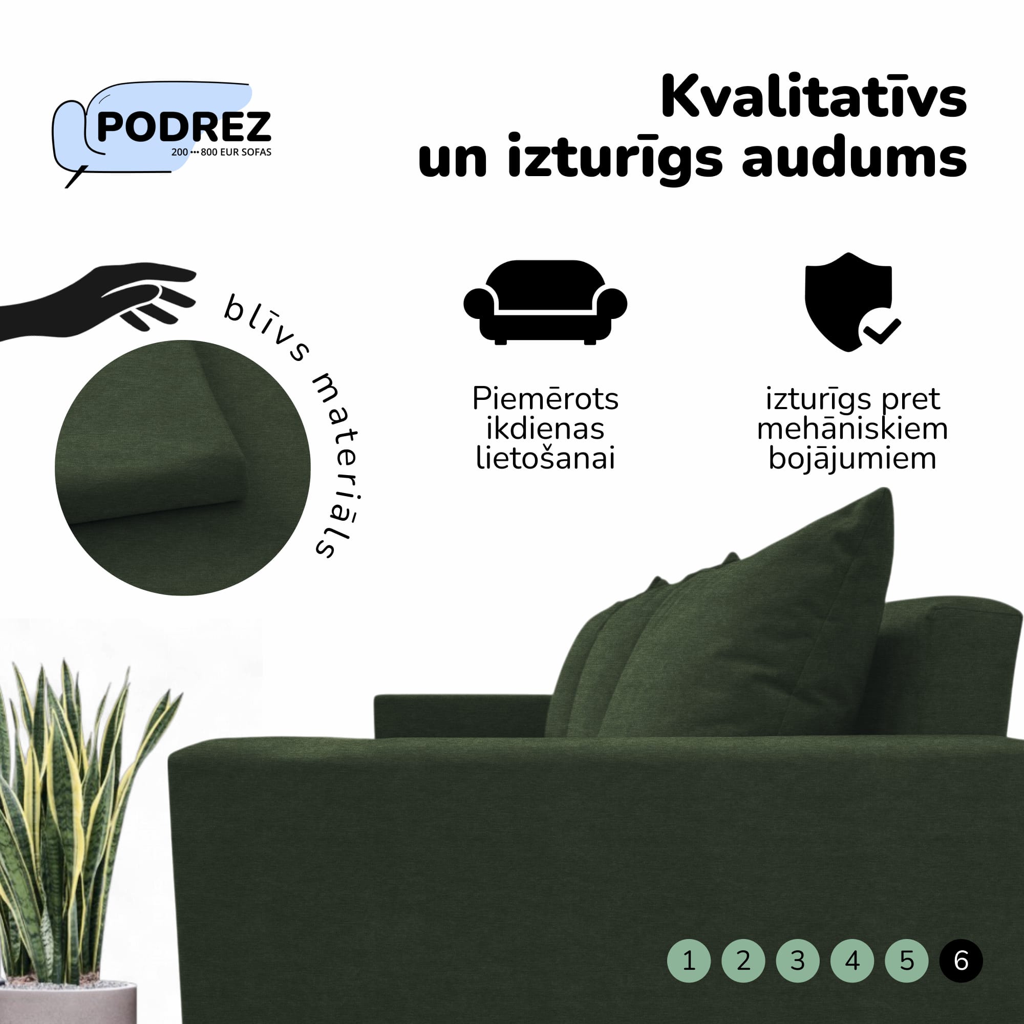 Classic sofa bed with linen box Turquoise green — photo 6