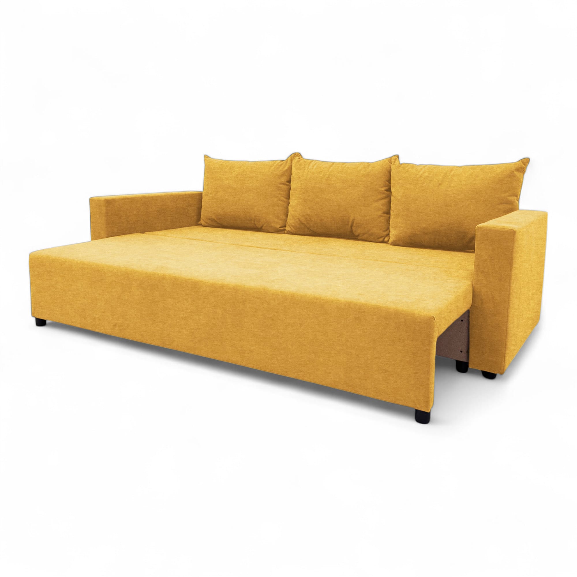 Classic sofa bed with linen box Yellow — photo 18
