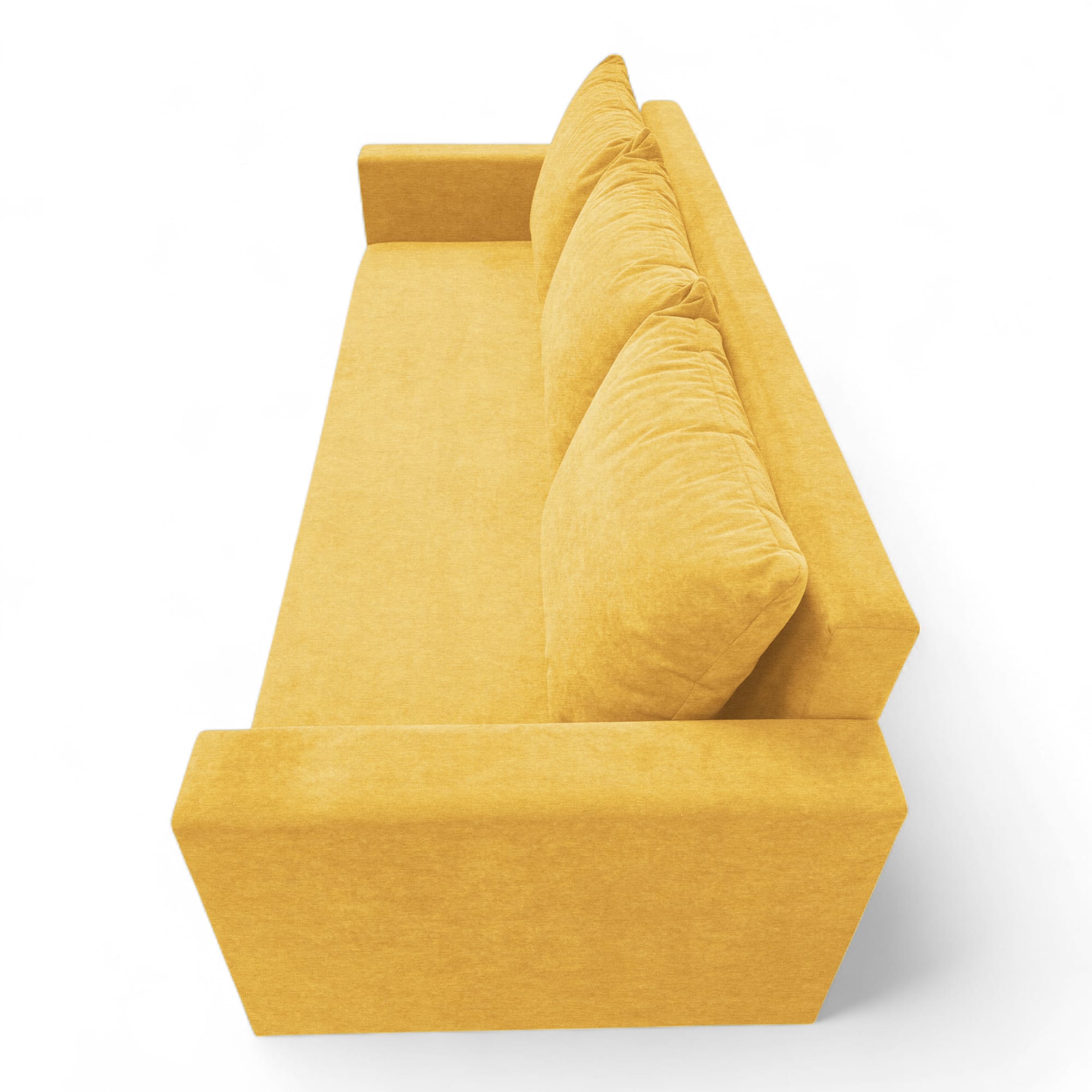 Classic sofa bed with linen box Yellow — photo 14