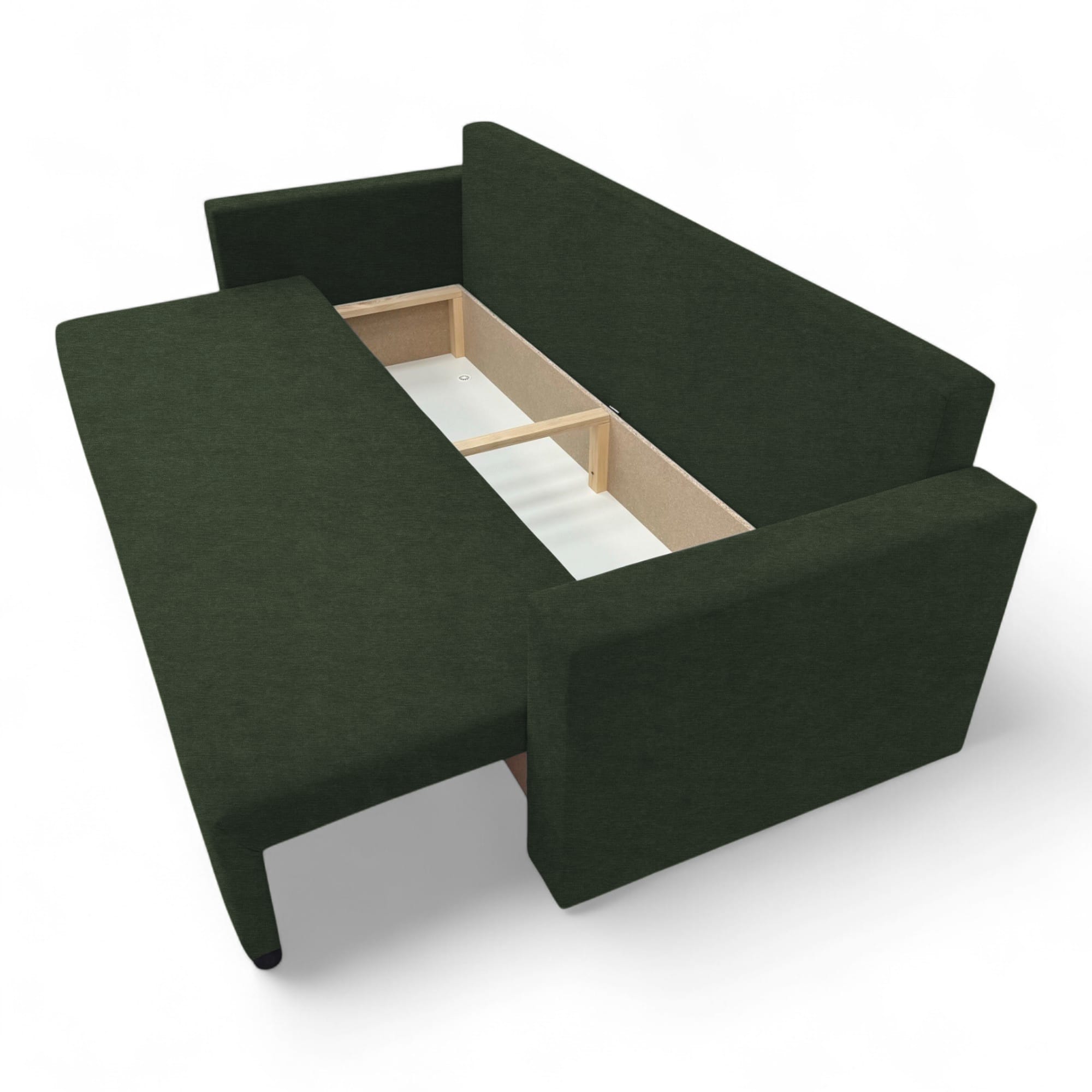 Classic sofa bed with linen box Turquoise green — photo 16