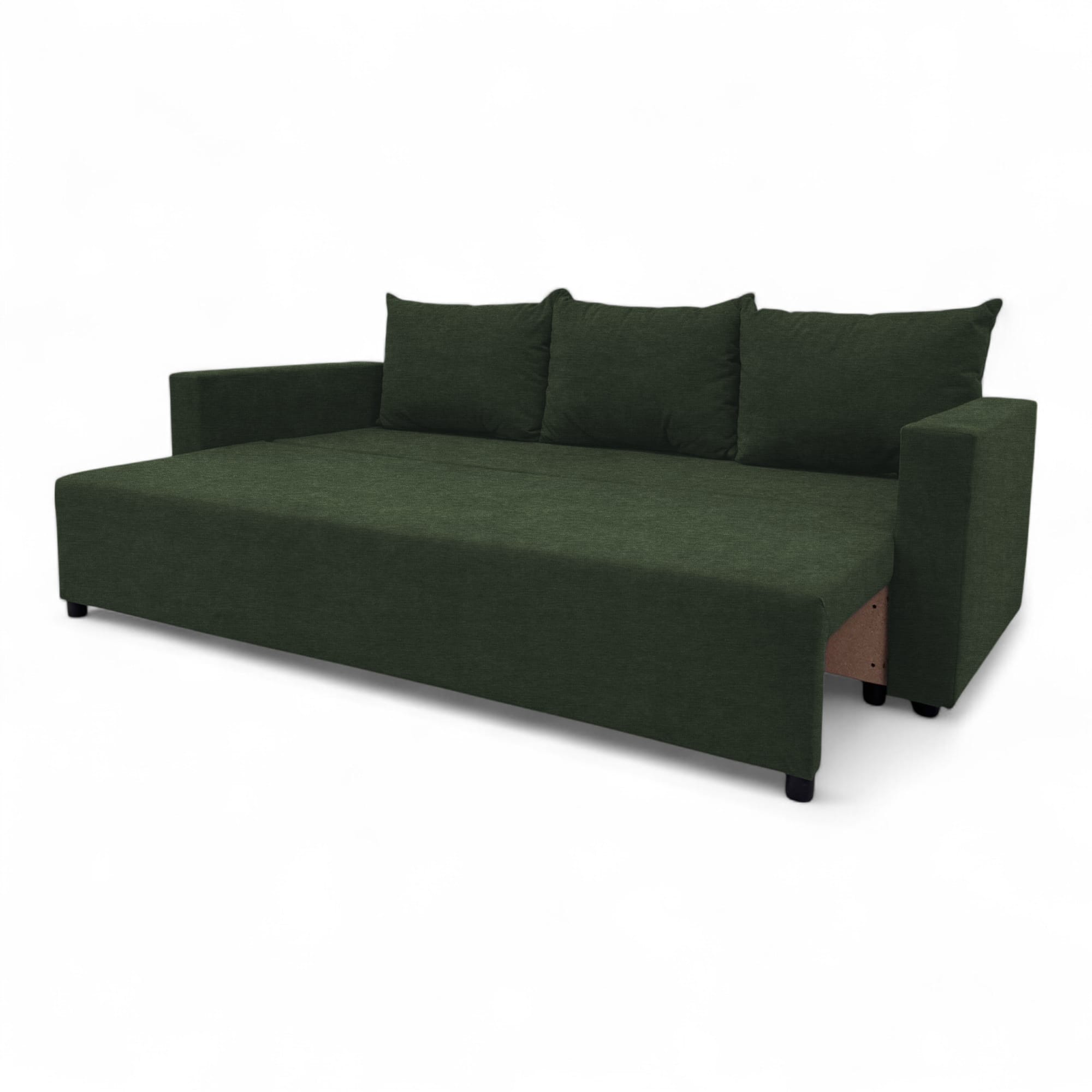 Classic sofa bed with linen box Turquoise green — photo 18