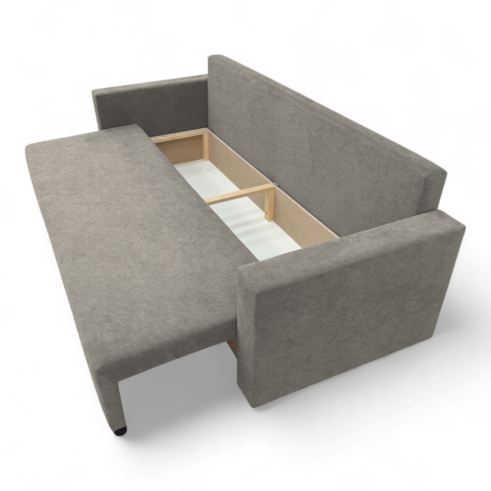 Classic sofa bed with linen box Light gray — photo 16