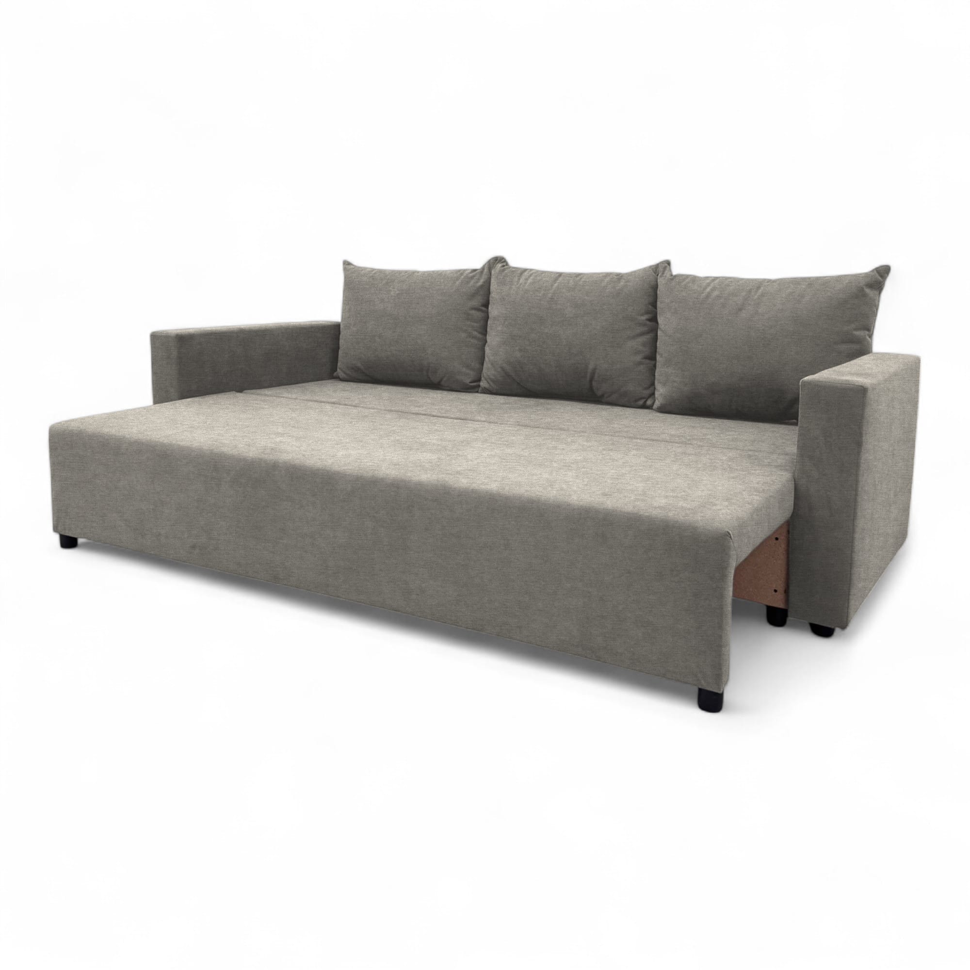 Classic sofa bed with linen box Light gray — photo 18