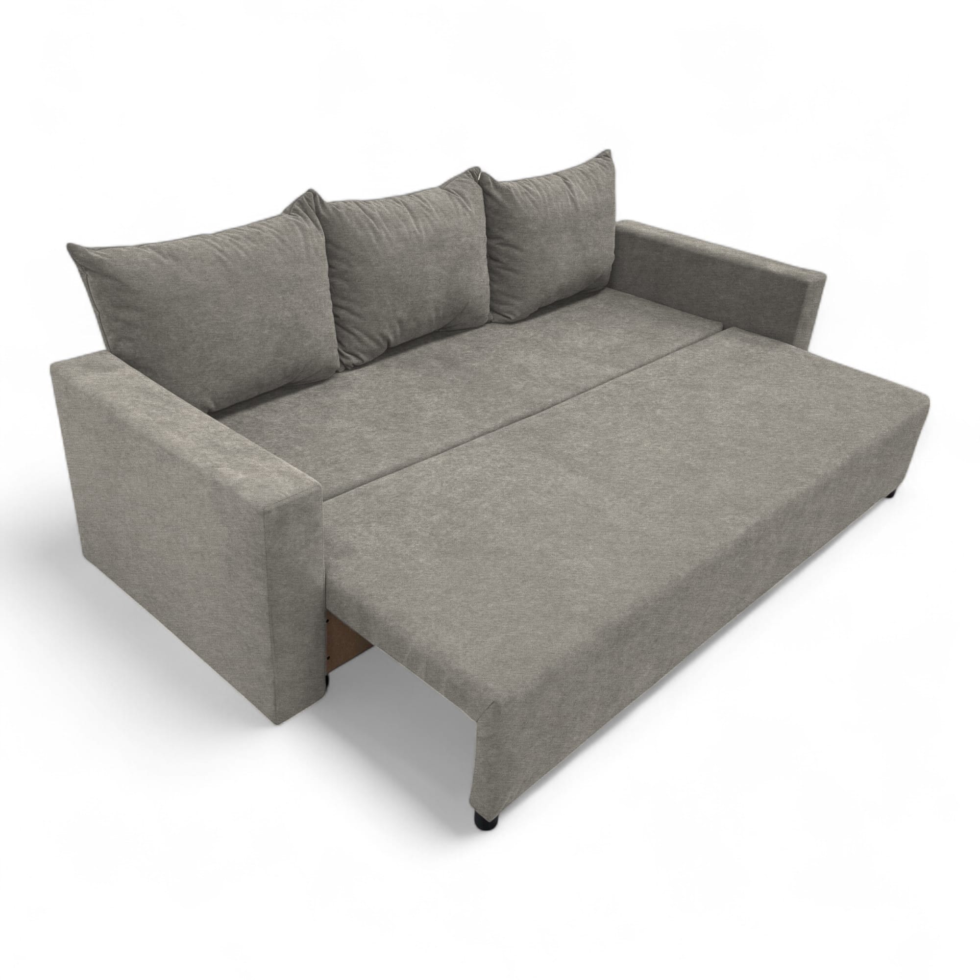 Classic sofa bed with linen box Light gray — photo 19