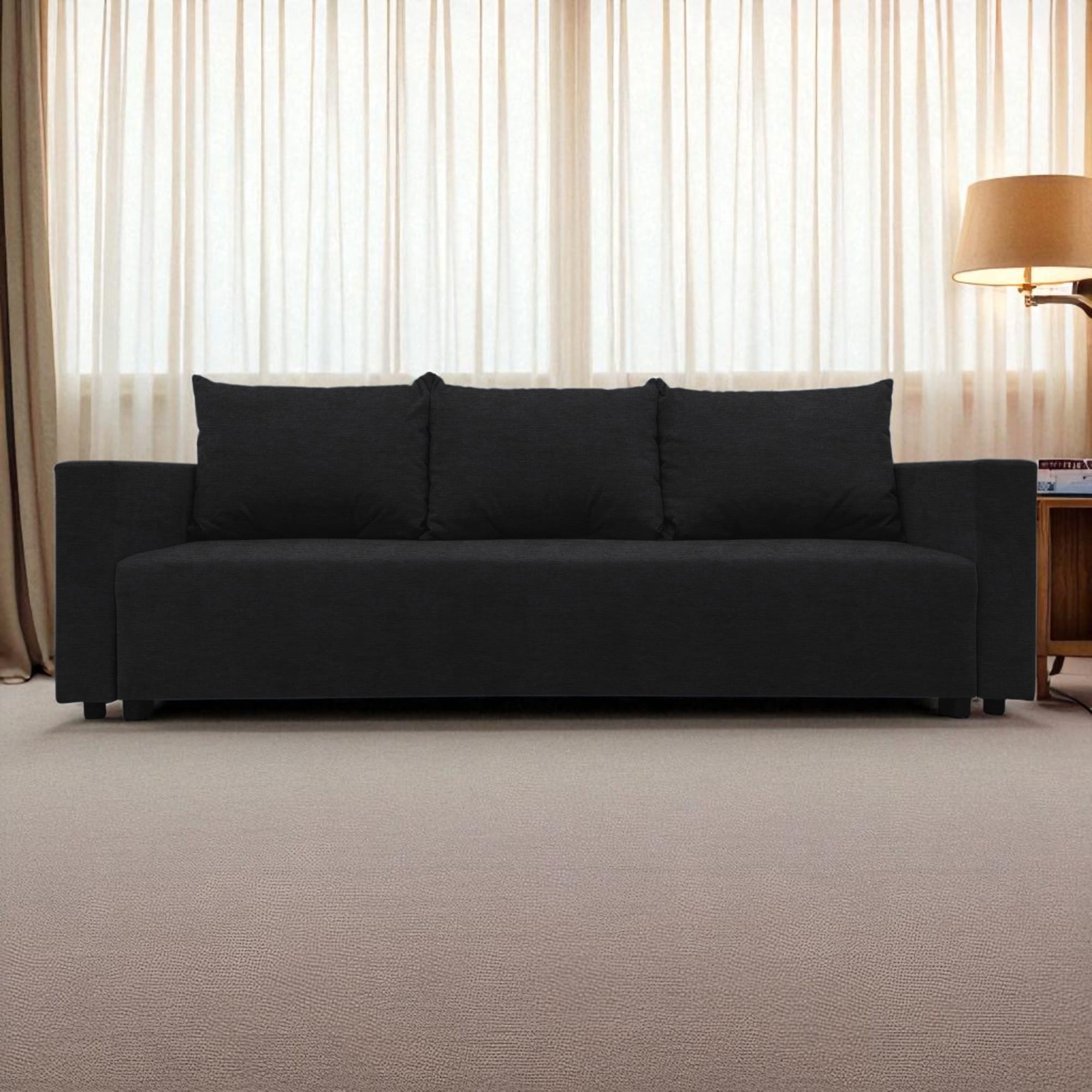 Classic sofa bed with linen box Graphite — photo 7