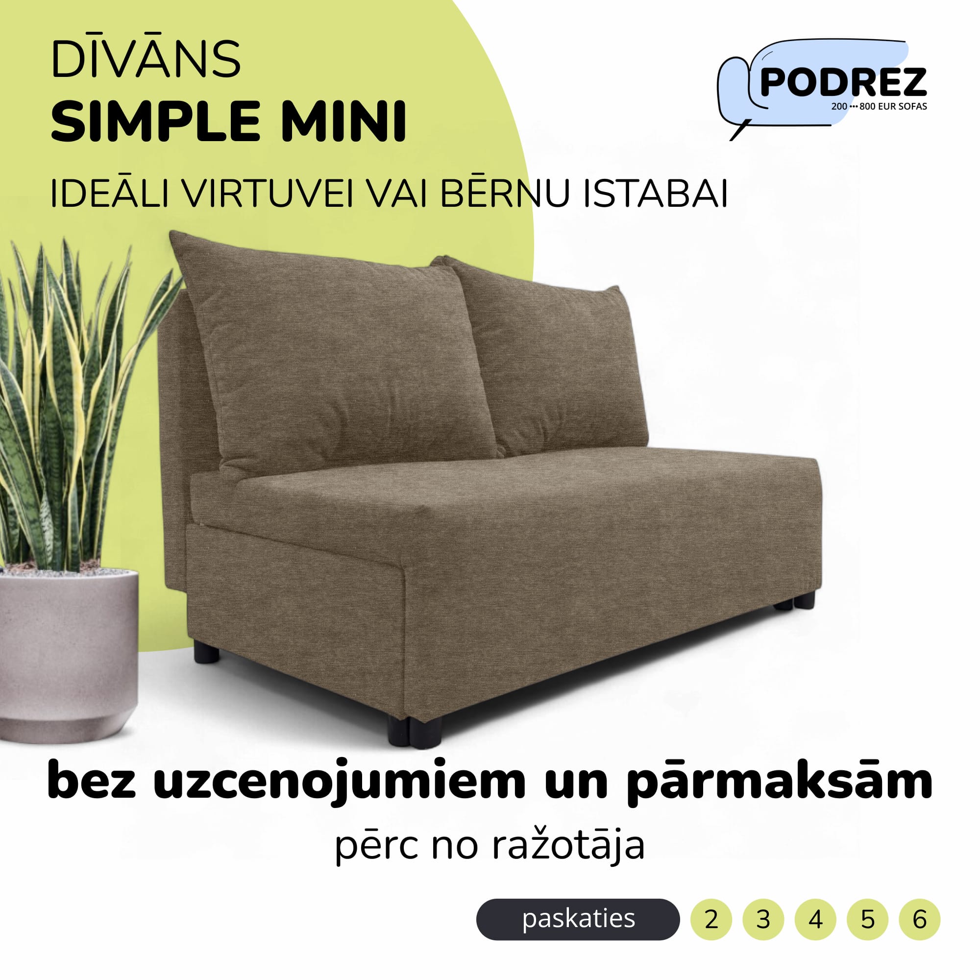 Divvietīgs izvelkamais dīvāns ar veļas kasti Bēša - 1
