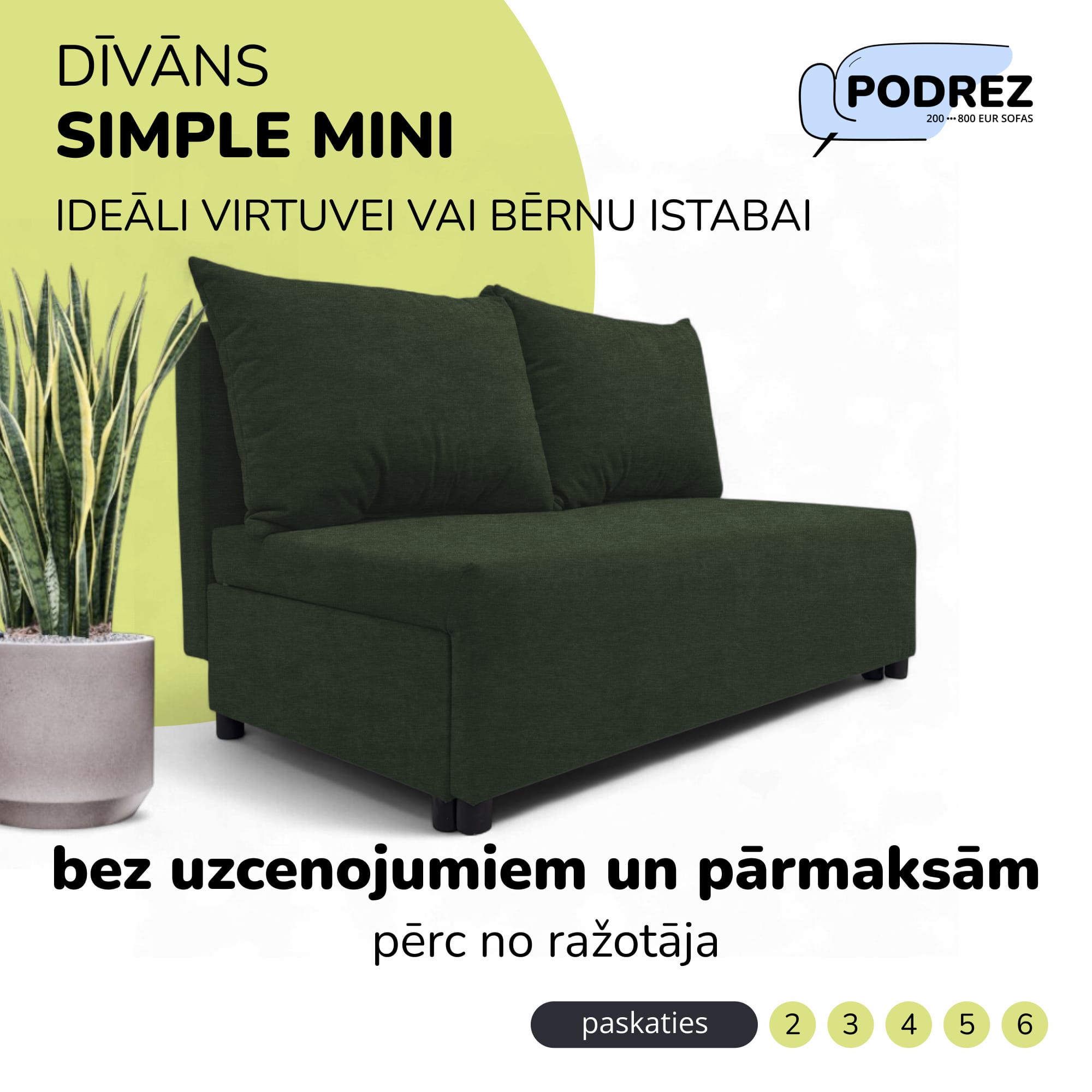 Two-seater sofa bed with storage box Turquoise green - 1