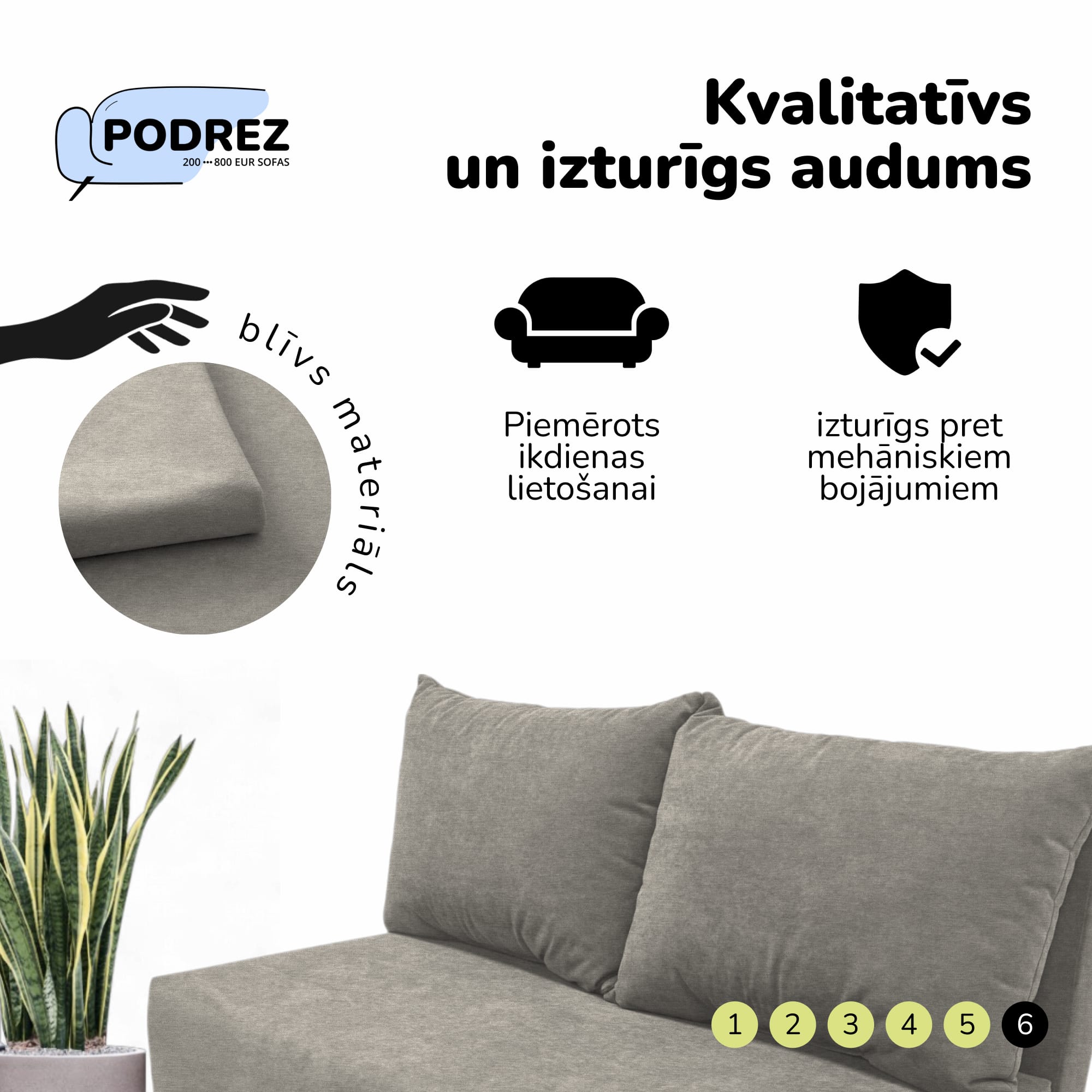 Two-seater sofa bed with storage box Light gray — photo 6