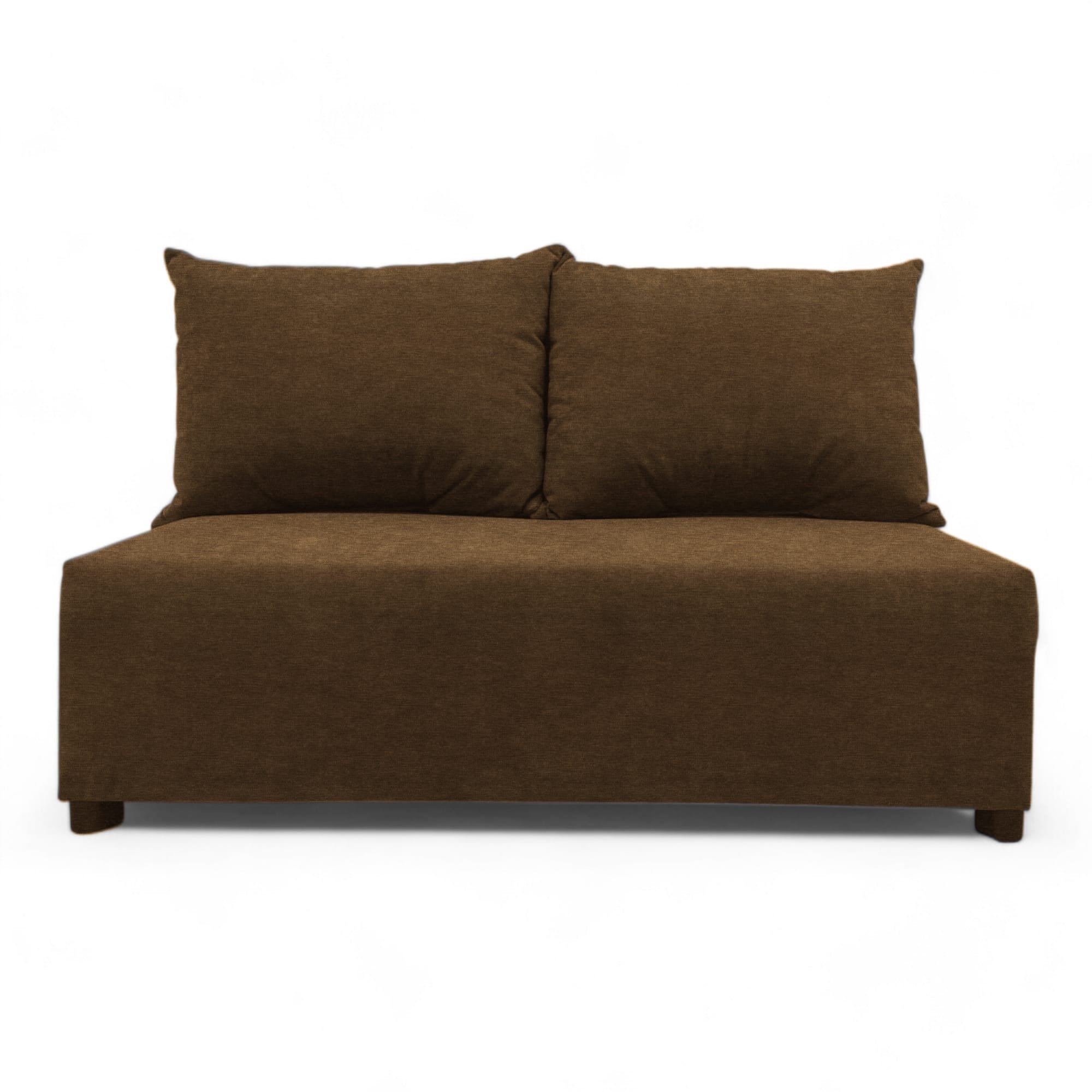Two-seater sofa bed with storage box Brown — photo 8