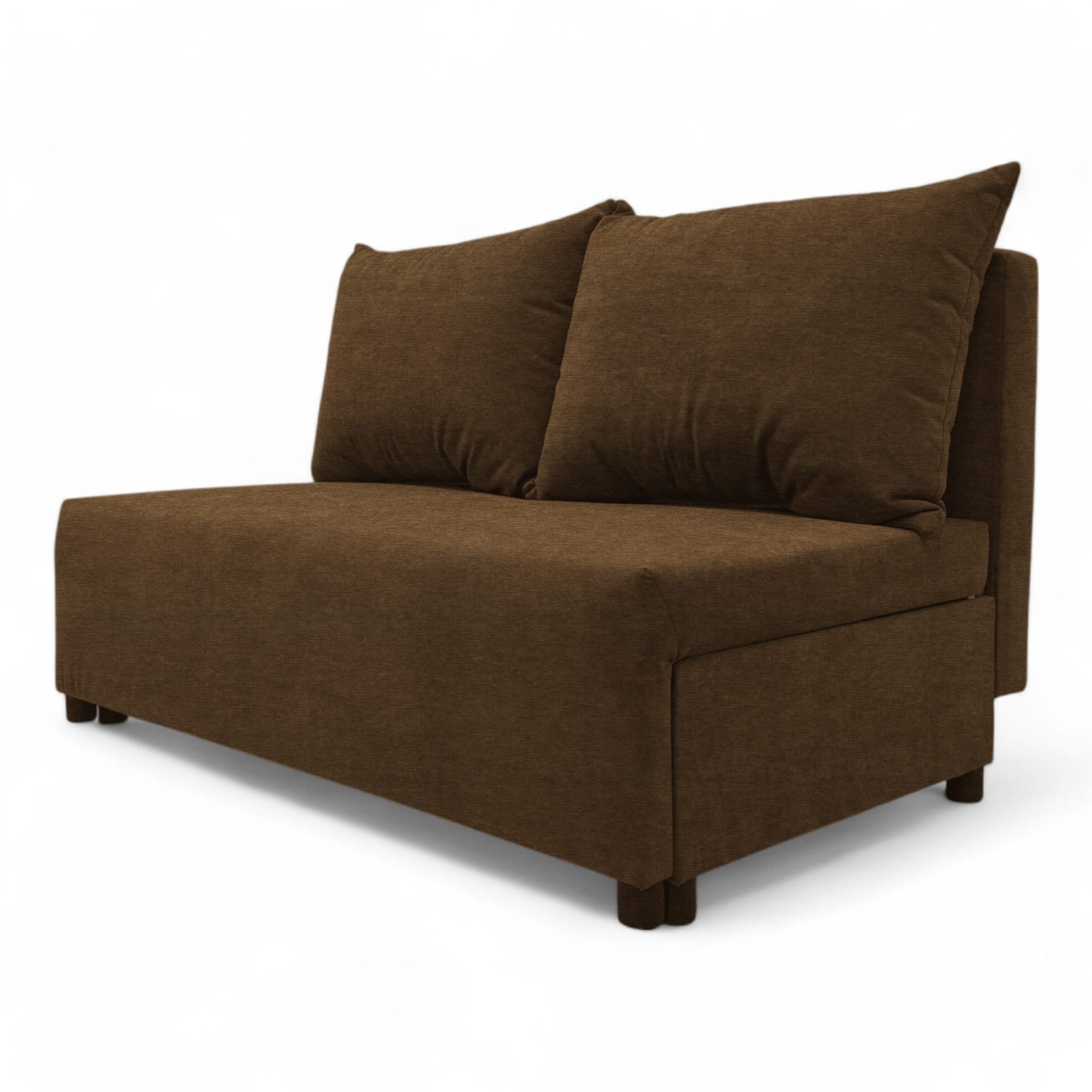 Two-seater sofa bed with storage box Brown — photo 11