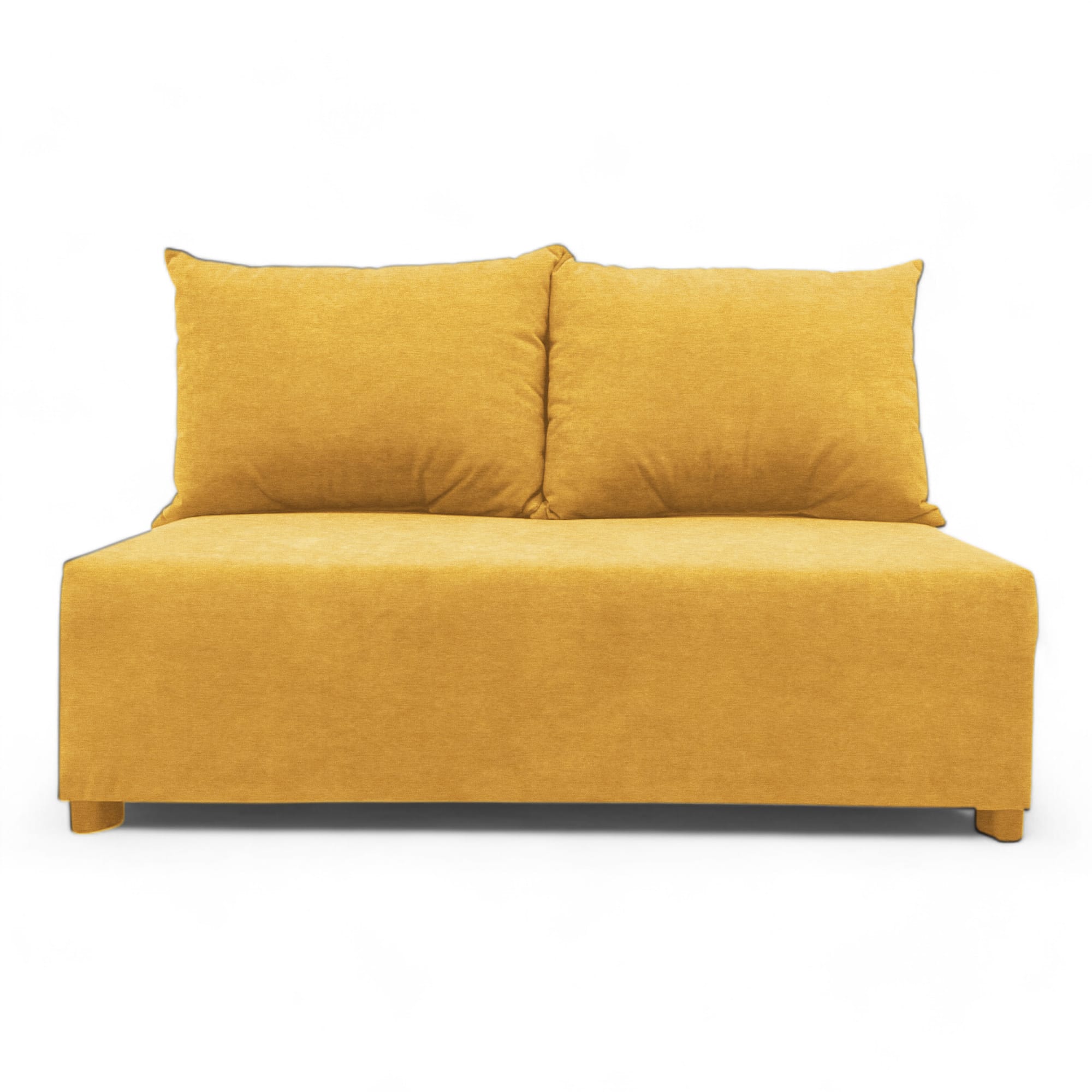 Two-seater sofa bed with storage box Yellow — photo 8