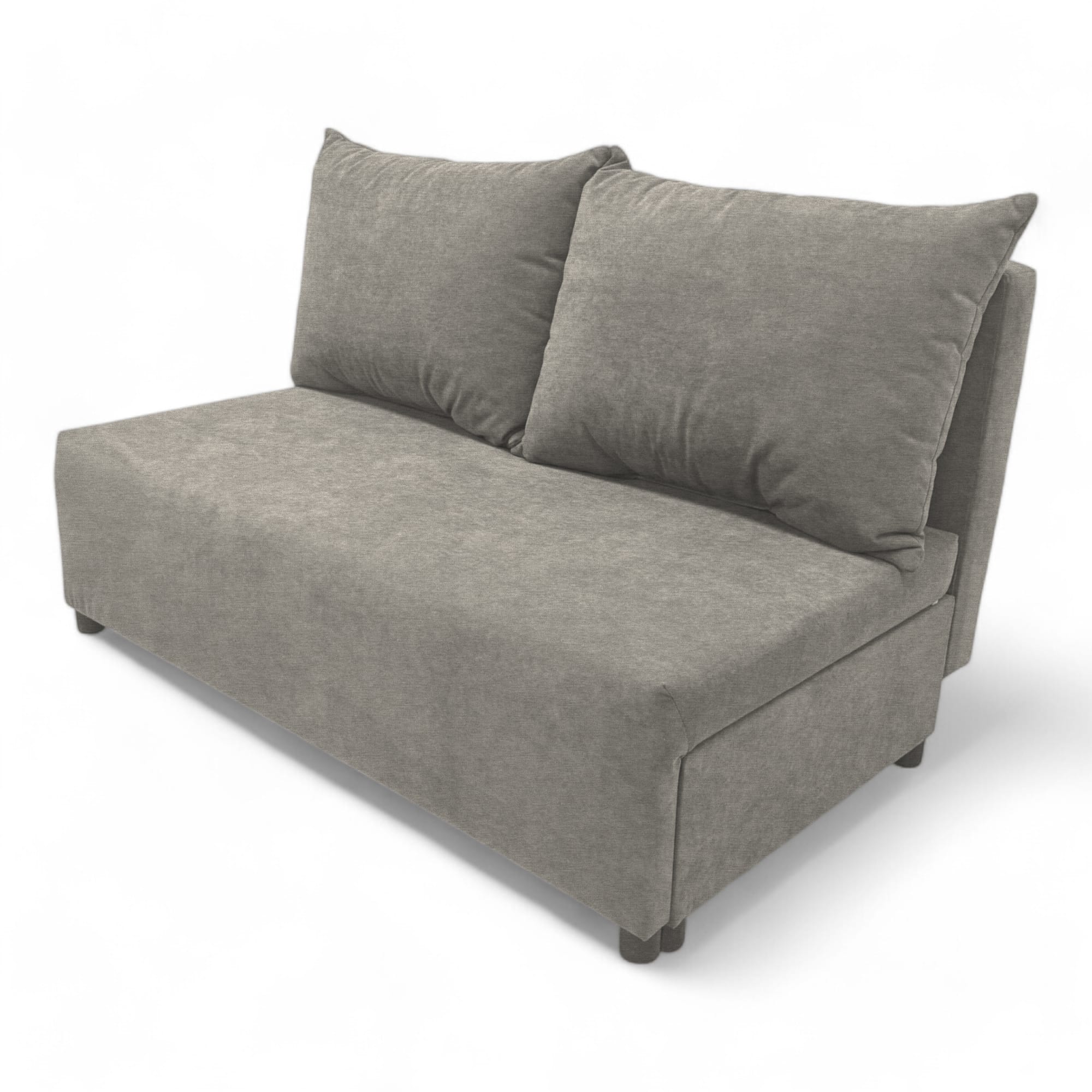 Two-seater sofa bed with storage box Light gray — photo 10