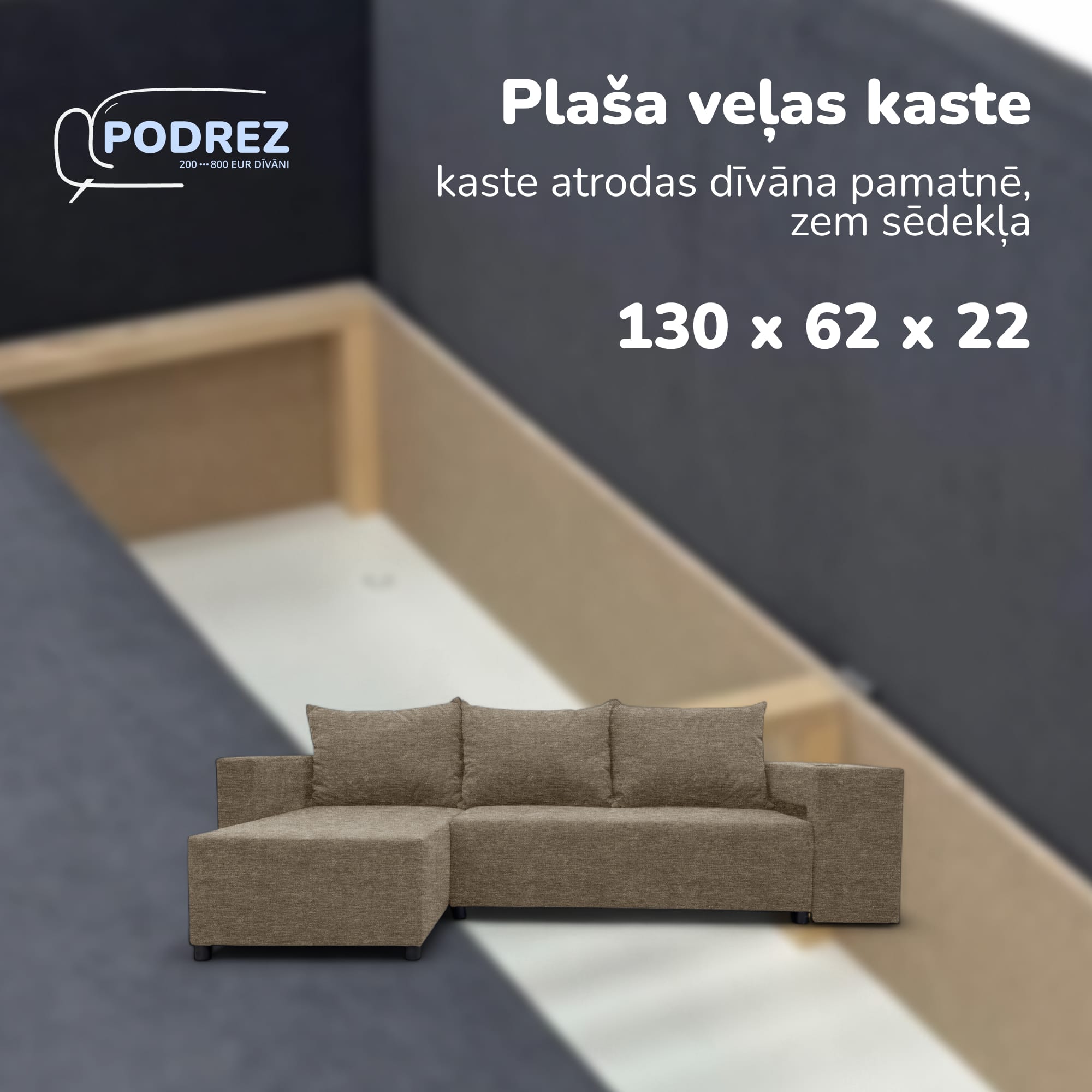 Corner sofa bed bed with table and poufs Beige — photo 5